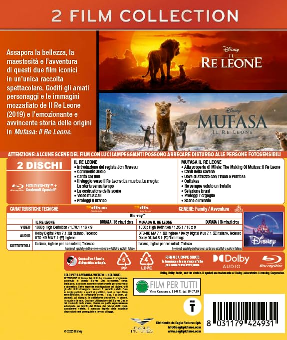 Cofanetto Il Re Leone - Mufasa - (2 Bd