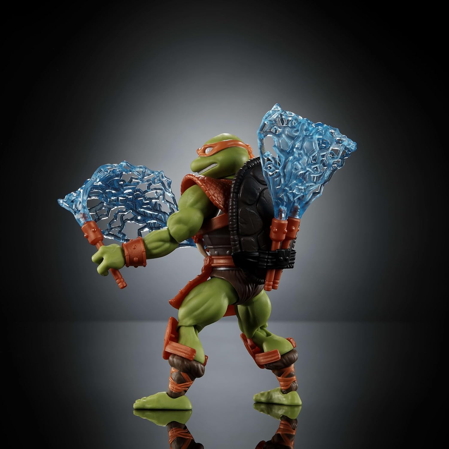 Masters of Universe Origins Turtles of Grayskull Michelangelo Reptile Wars Posable Action Figure, Teenage Mutant Ninja & MOTU Crossover Hero Mikey Toy