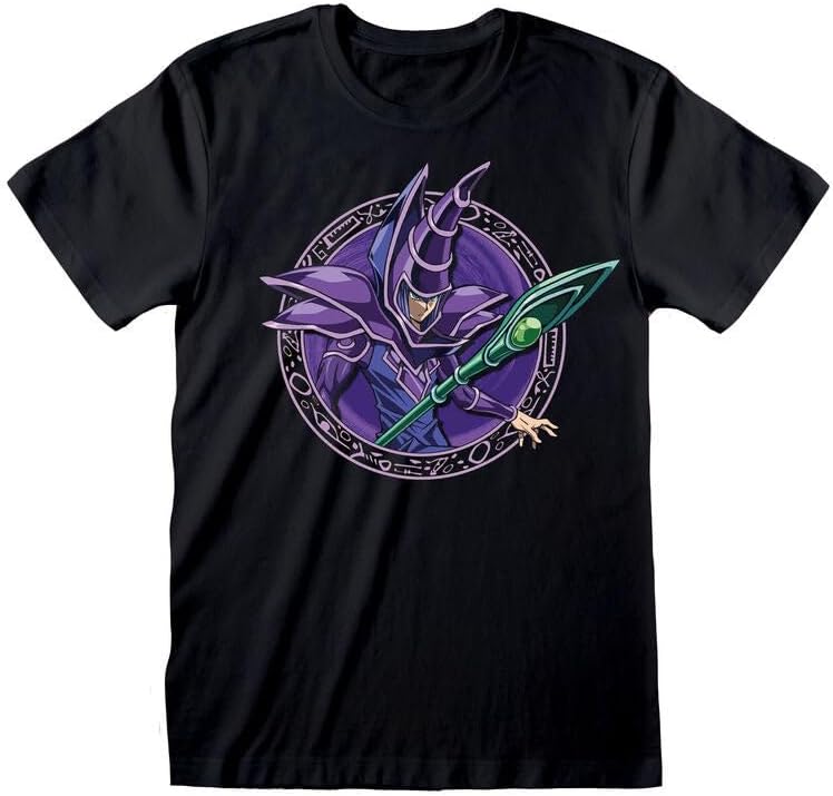 * Yu-Gi-Oh - Dark Magician ( Unisex Black T-Shirt) Ex Ex Large