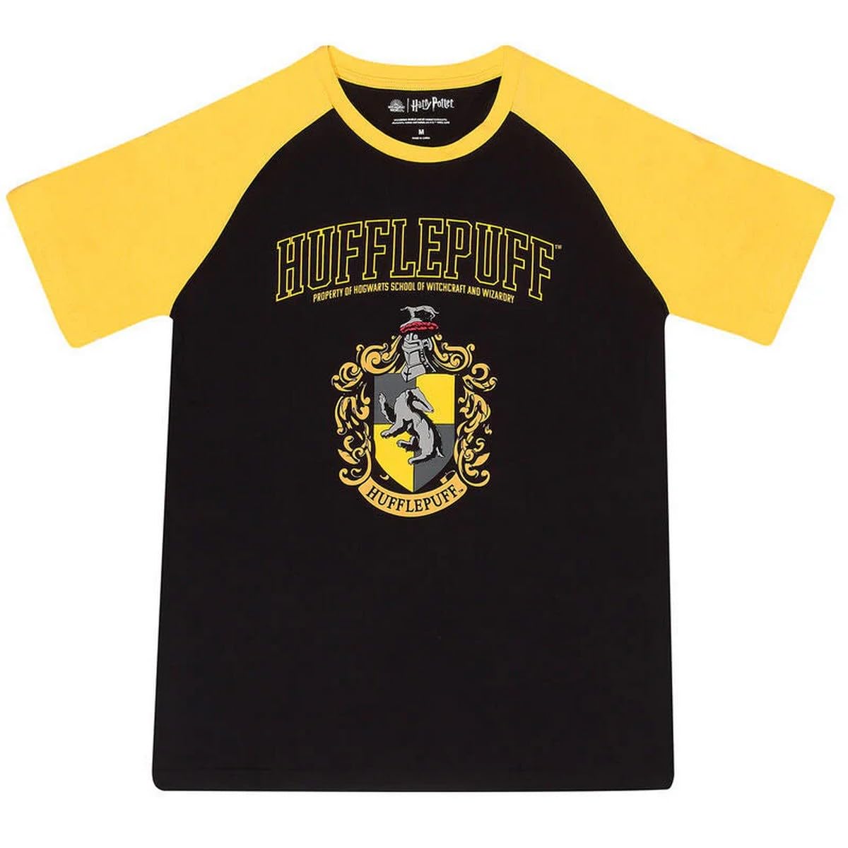 Harry Potter - Hufflepuff House (Unisex Raglan T-Shirt) Medium