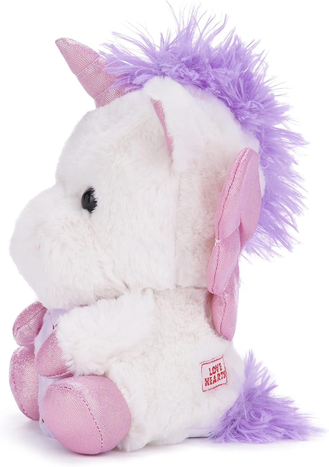 Posh Paws Swizzels Love Hearts Sparkles the Unicorn, ‘BFF’ 18cm (7-inches) Soft Toy