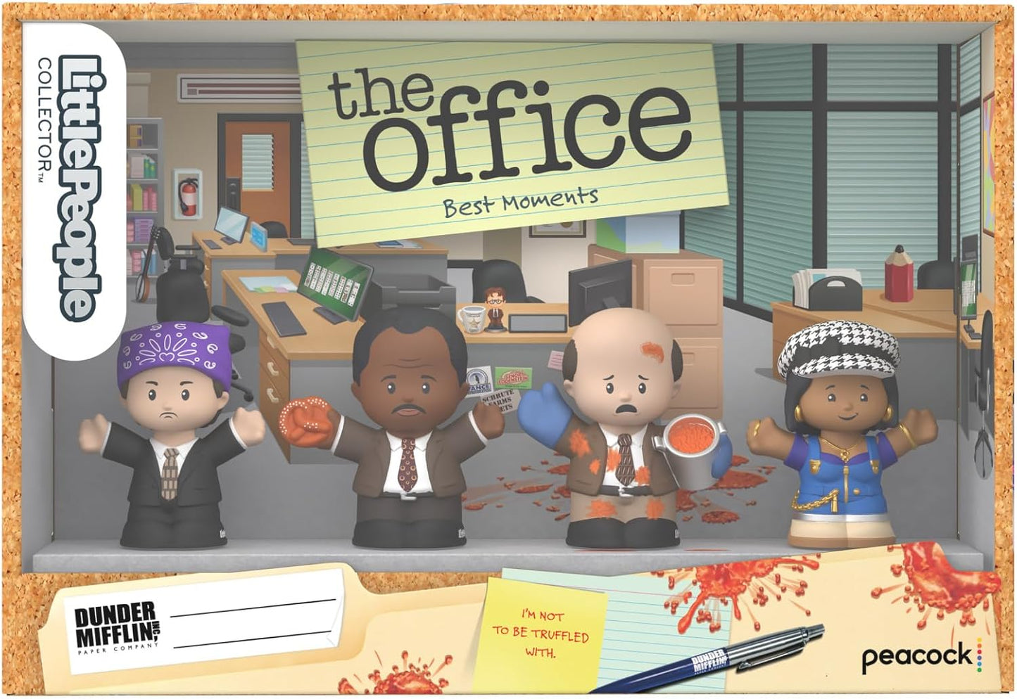 Little People Collector The Office Best Moments from US TV Show Special Edition Set for Adults & Fans in Display Box, 4 Figures, HVG56