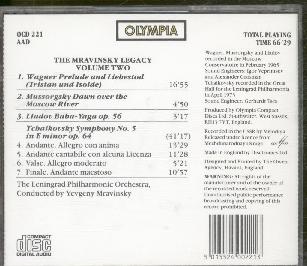Prelude And Liebestod (Tristan Und Isolde) / Dawn Over The Moscow River / Baba-Yaga Op. 56 / Symphony No. 5 Op. 64