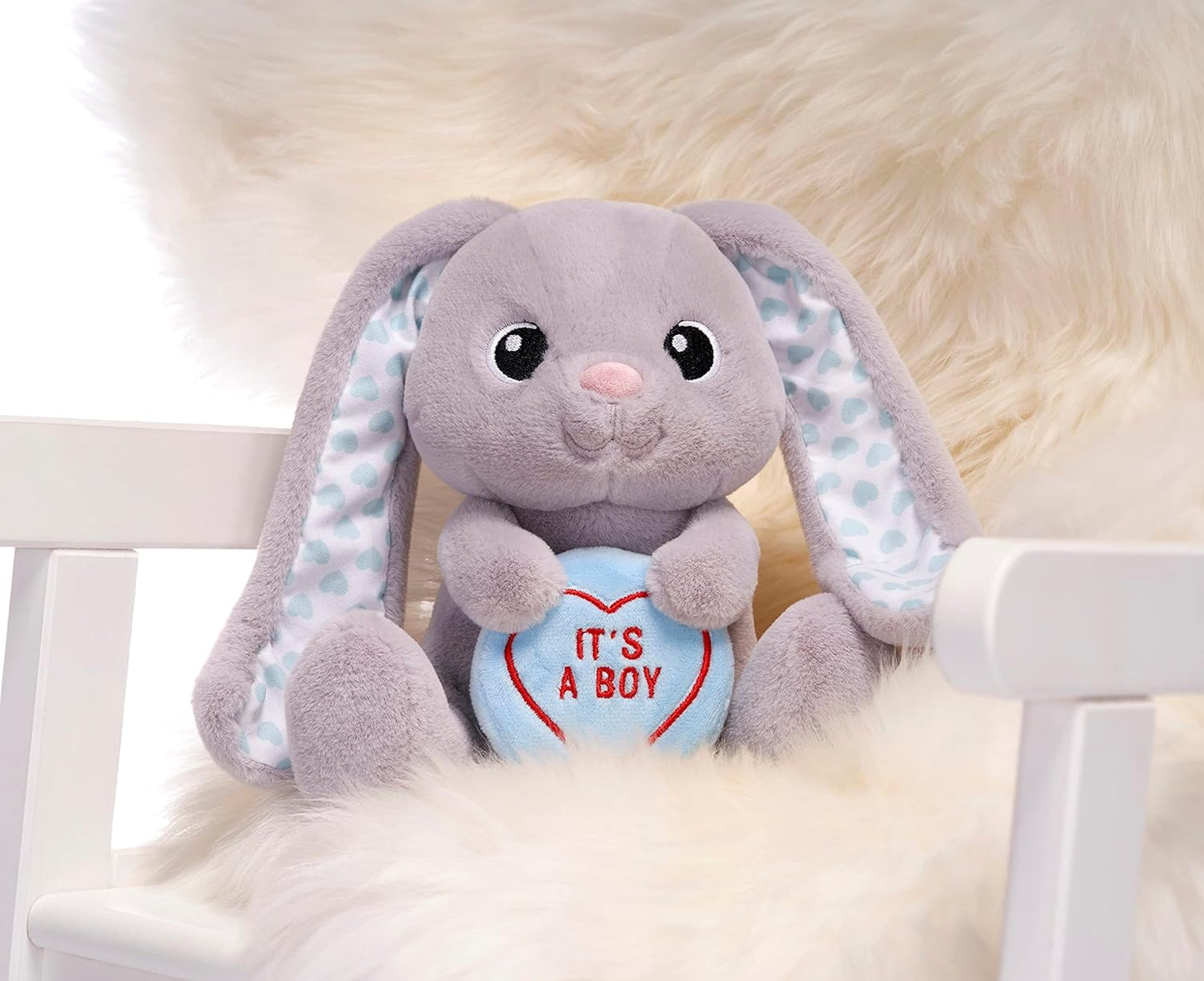 Swizzels Love Hearts "It's A Boy" Baby Benjamin Bunny 7" (18cm) Plush Soft Toy for Newborn Babies