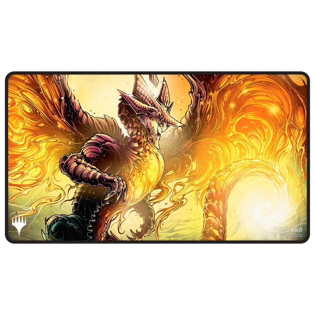 Ultra PRO - Tarkir Dragonstorm Betor, Kin to All - Tapete de juego cosido negro para Magic: The Gathering, tapete de mesa para juegos, accesorio de juego de cartas, tapete de juego TCG, tapete de
