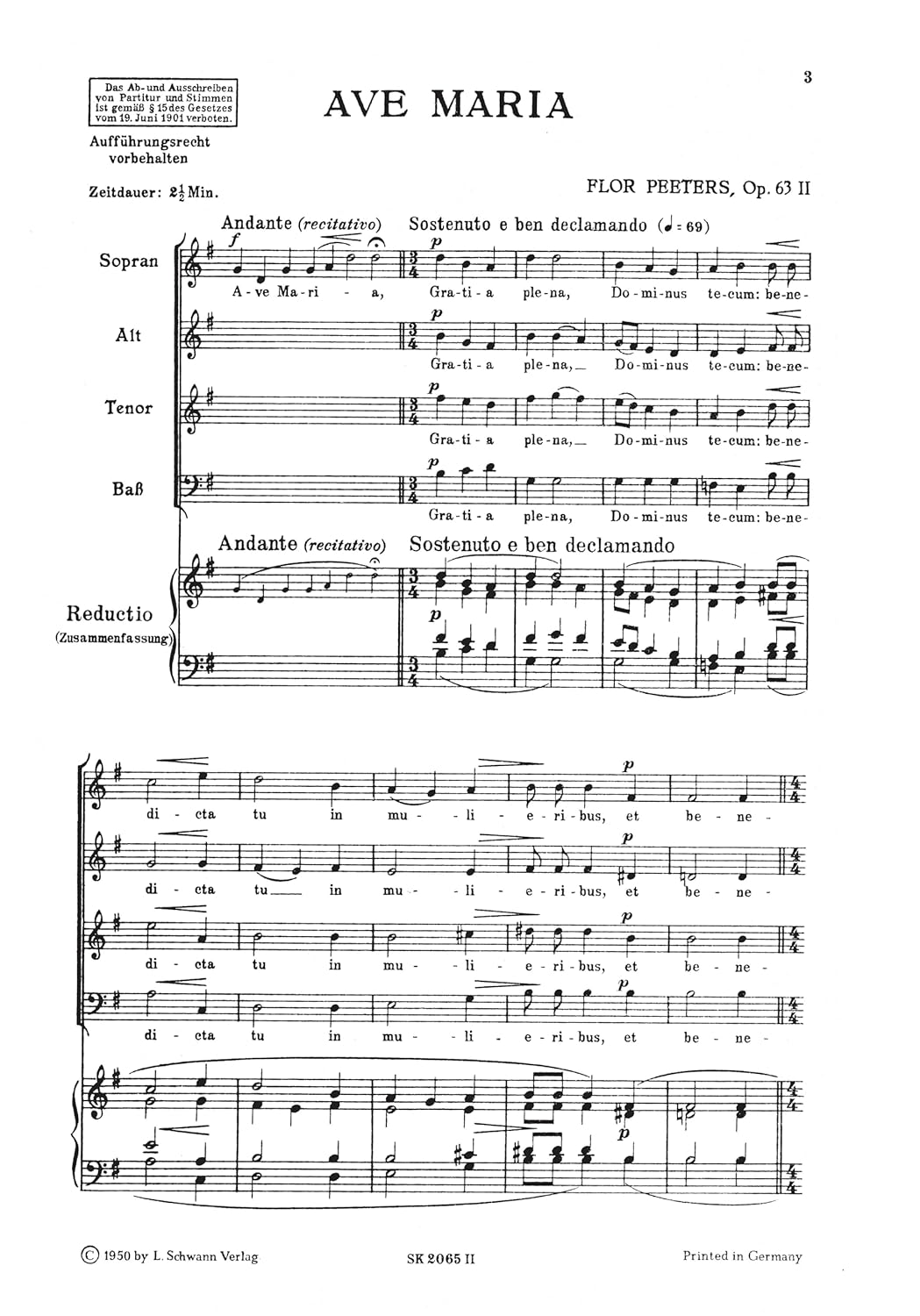 Peeters: Ave Verum, Op. 63 No. 2 (Mixed Voice Choir) (S20652
