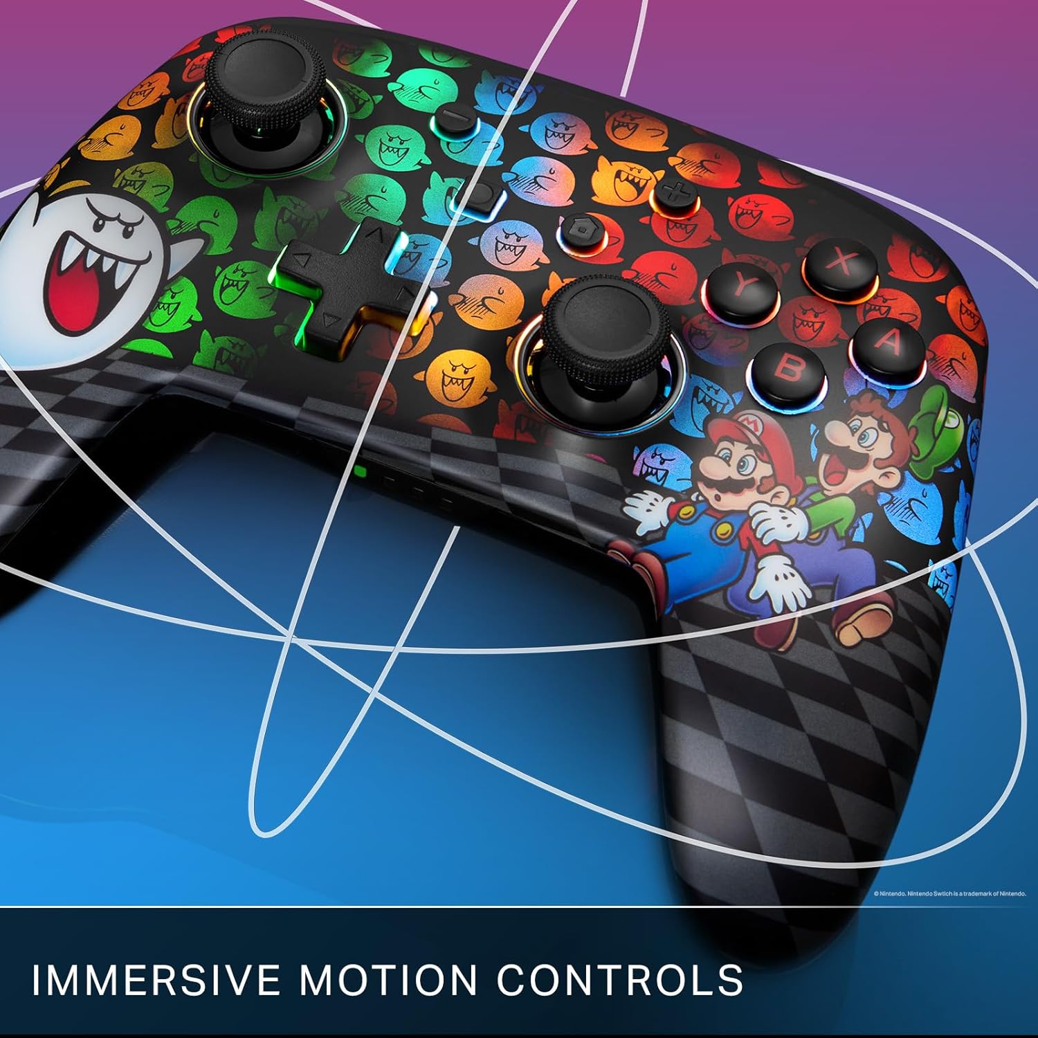 Powera - Enhanced Wireless Controller – Mario Peek-A-Boo (Lumectra)/ Nintendo Switch
