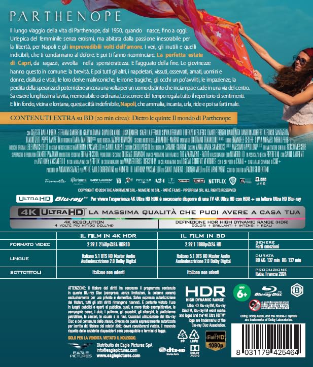 Parthenope - 4K (Bd 4K + Bd Hd)