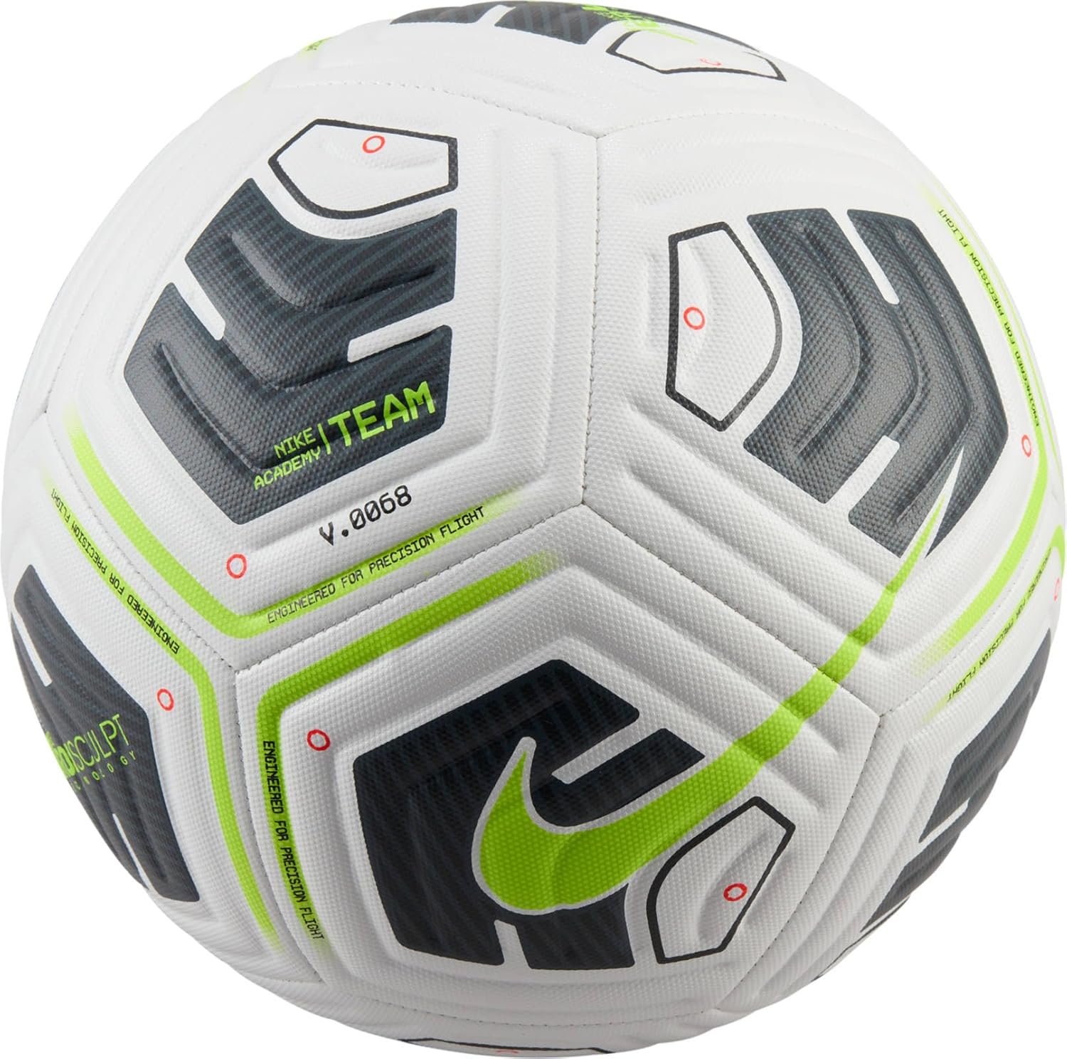Nike FZ7540-100 NK ACADEMY - TEAM - FA24 Recreational soccer ball Unisex WHITE/BLACK/VOLT Size 4
