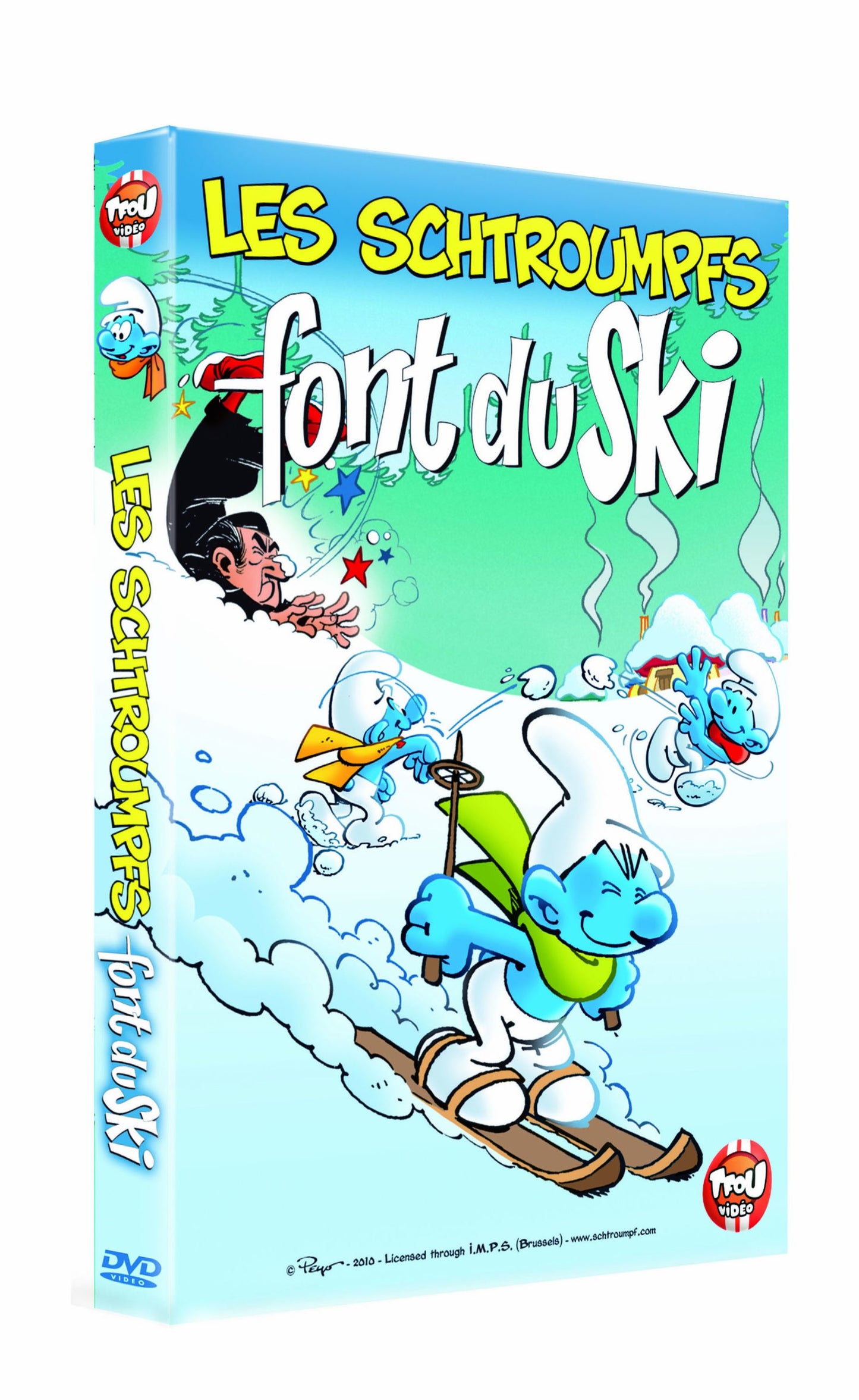 Les schtroumpfs font du ski