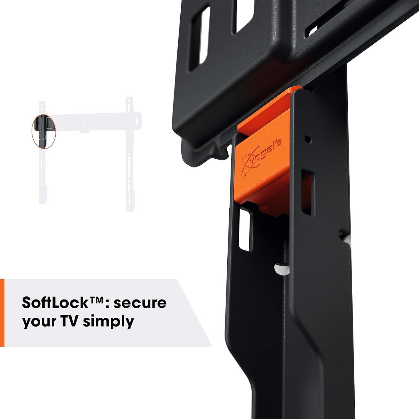 Vogel's TVM 1215 tilting TV wall bracket for 19-43 inch TVs, Max. 33 lbs (15 kg), TV wall mount, Max. VESA 200x200, Universal compatibility