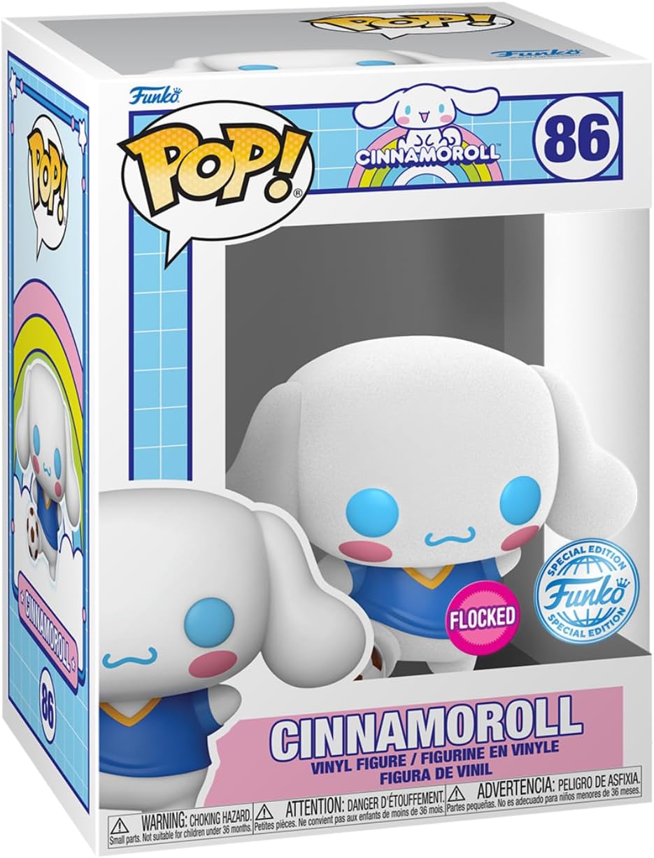 Funko Sanrio Hello Kitty & Friends POP! Animation Cinnamoroll with Soccer Ball (Flocked) Exclusive Vinyl Figure #86