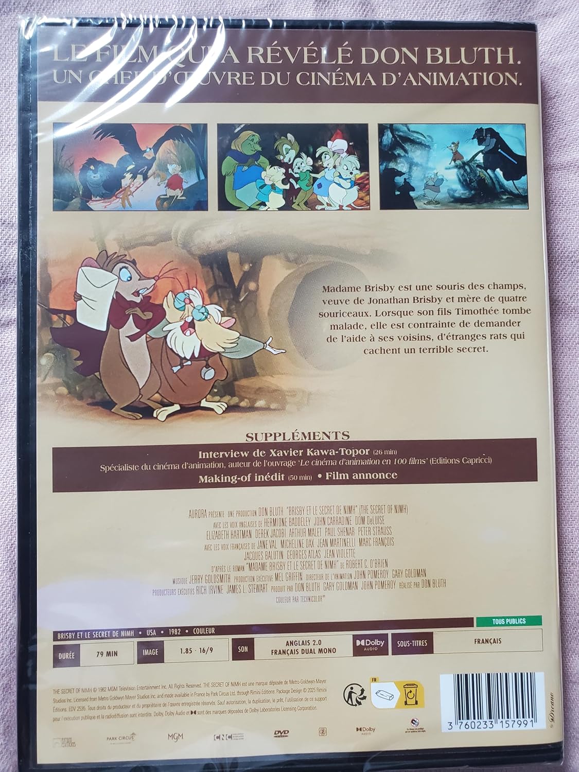 brisby et le secret de nimh blu ray