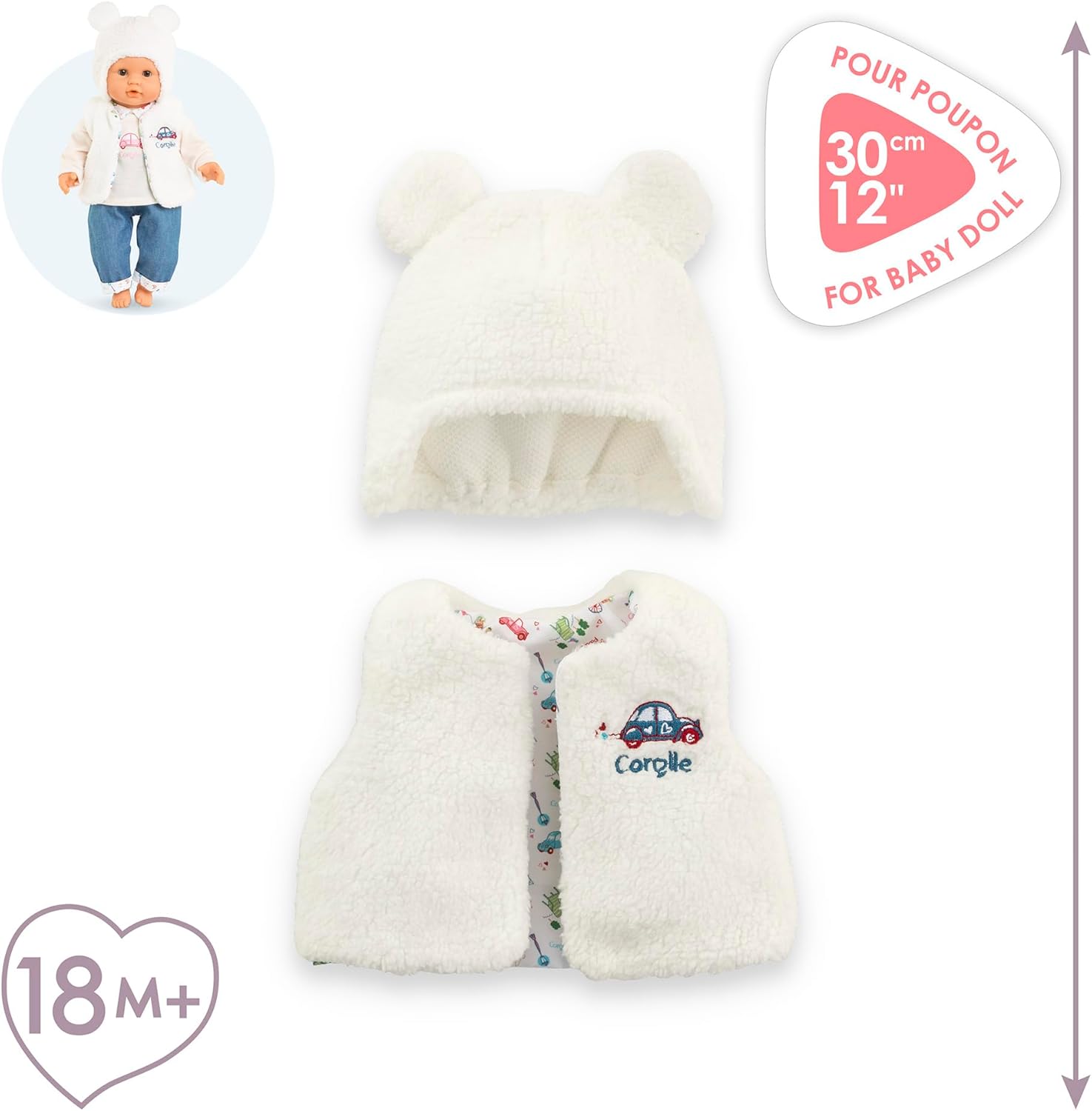 Corolle - Winterset, een weekend in Parijs, kleding, voor poppen 30 cm, vanaf 18 maanden, 9000111080