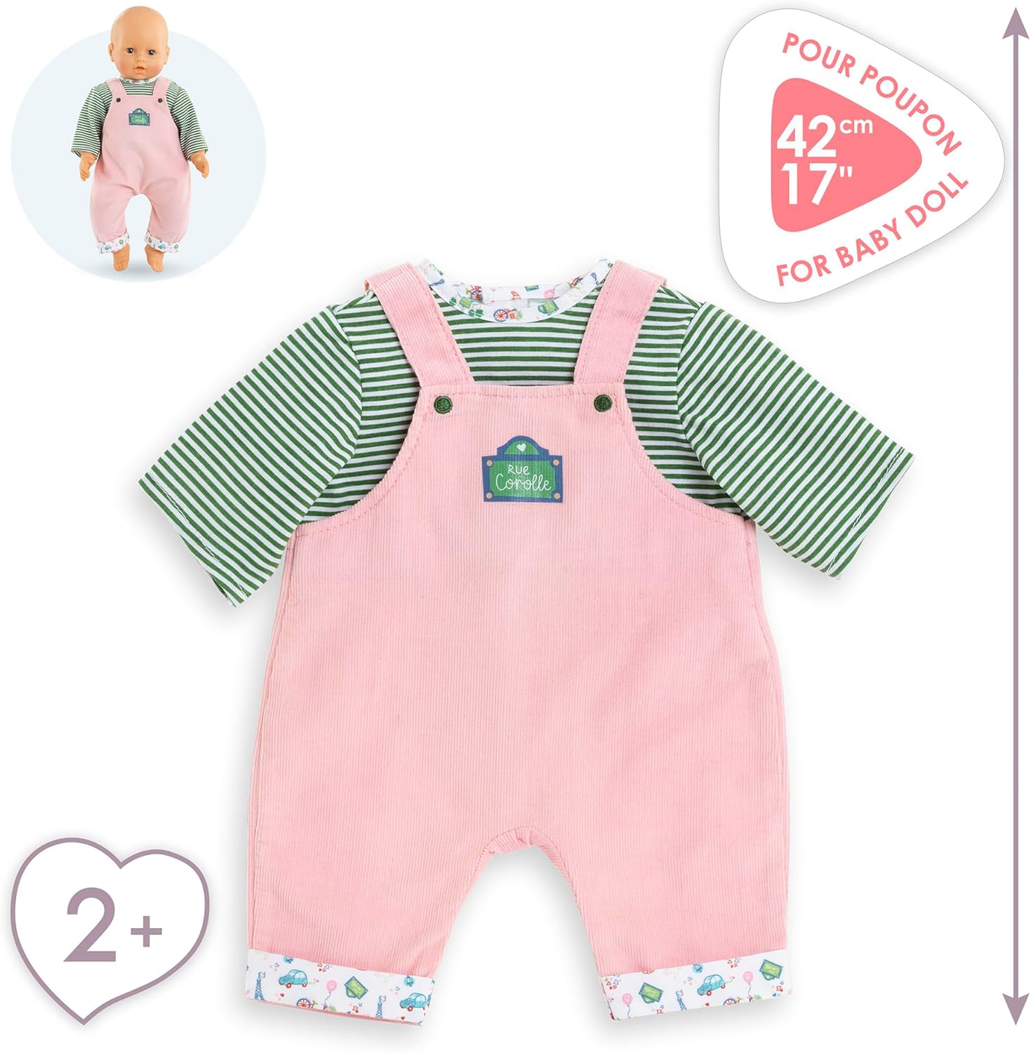 Corolle - Corolle T-Shirt en Overall voor Babypop 42cm
