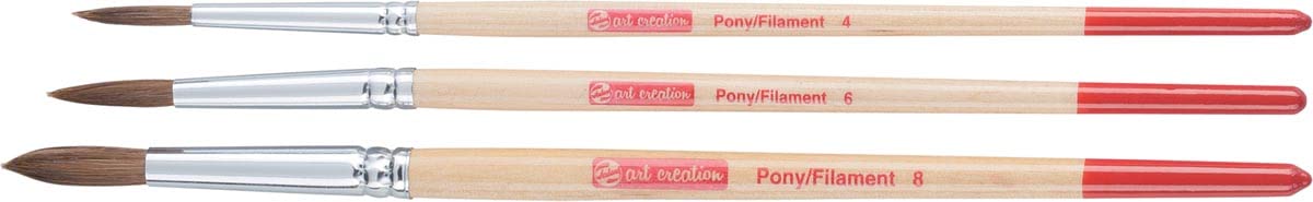 Talens Art Creation Aquarelpenselensetv3 Rond Pony/Polyester