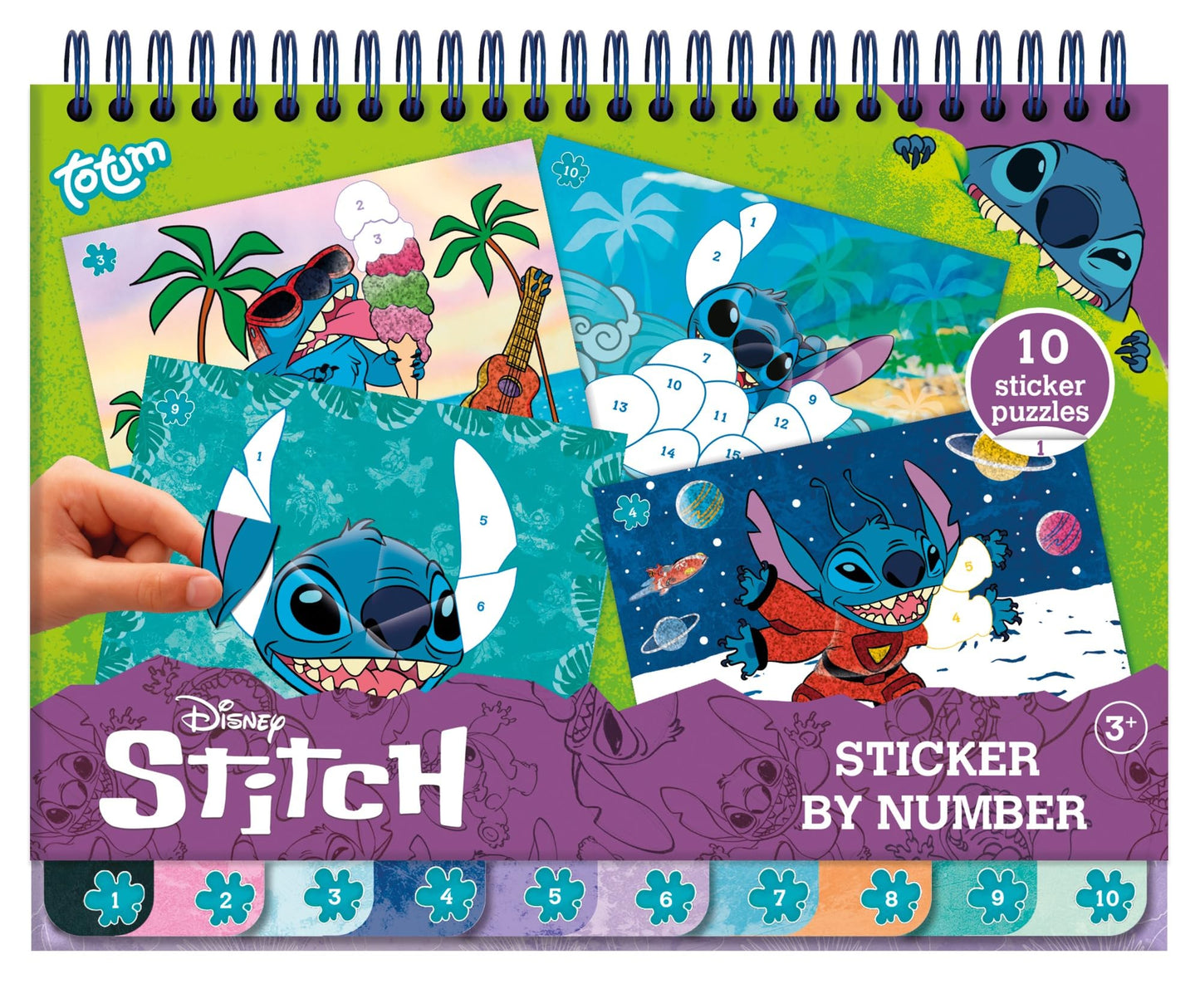 Stitch-stickers en cijfers, kleurboek voor kinderen, creatief leerboek met stickers en kleurafbeeldingen, bevordert begrip en motoriek voor kleine kunstenaars