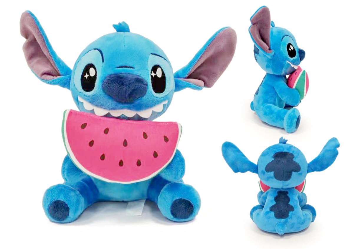 Disney Simba Stitch Watermelon Plush Toy, 25 cm, License, 100% Original, Suitable for All Ages (6315870192