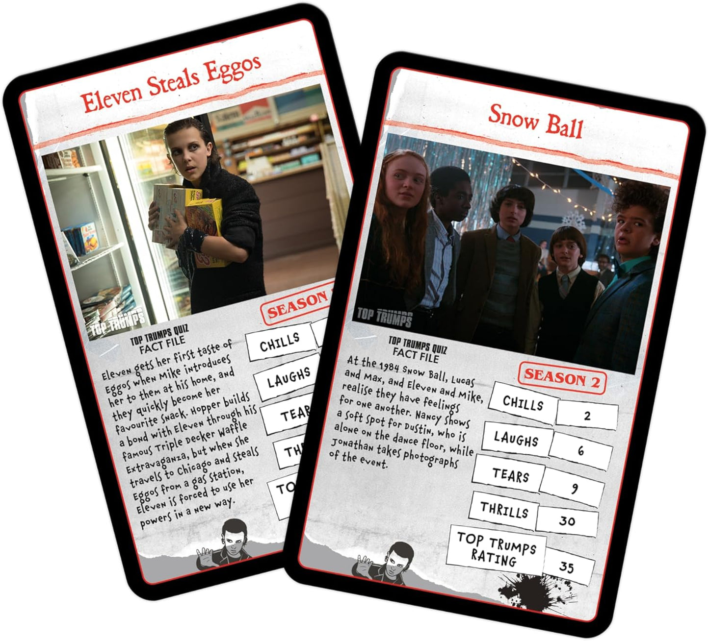 Top Trumps Stranger Things Tin Case Collector Version - 1 Deck of Dedicated Playing Game Cards for 2 plus players makes a great gift for ages 15 plus