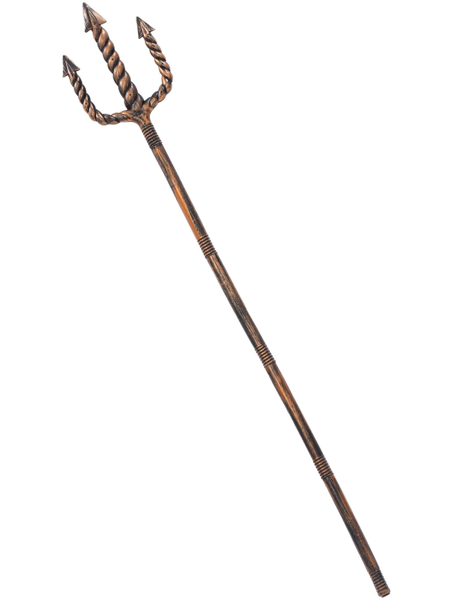 Smiffys Bronze Extendable Trident 137cm, 5pcs, Historical Fancy Dress, Adult Dress Up Accessories