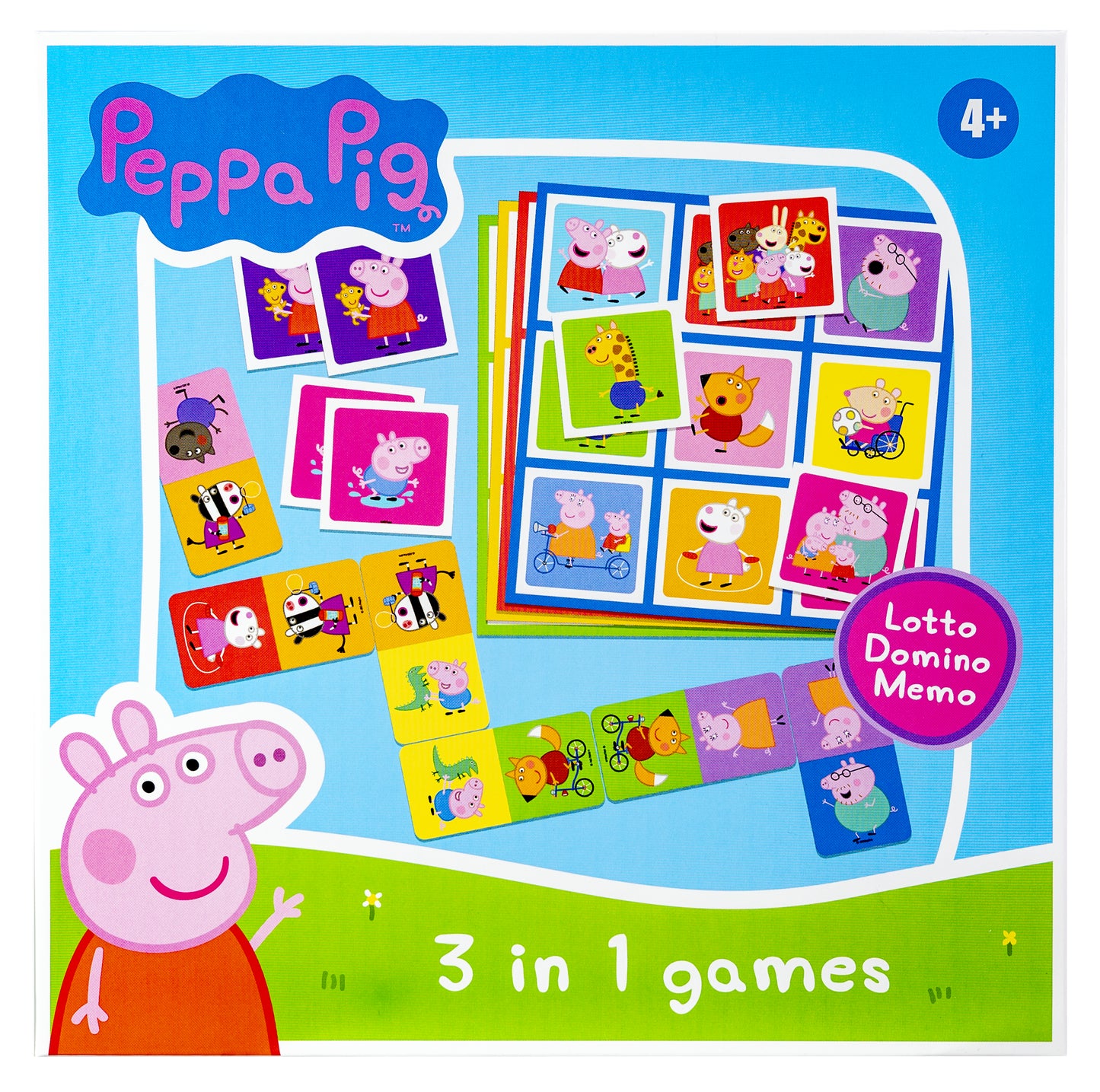 Tactic Peppa Pig 3 in 1 Lotto,Domino,Memo