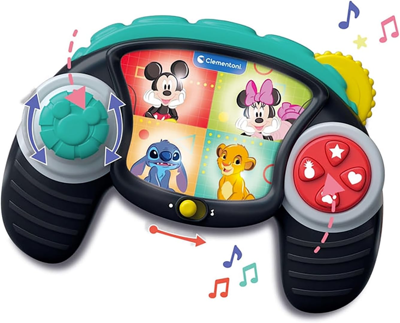 Clementoni Baby Disney Controller Joystick voor kinderen, 12-36 maanden, met geluiden en lichten, imitatie educatief spel voor de vroege kindertijd, bevordert de behendigheid en de cognitieve