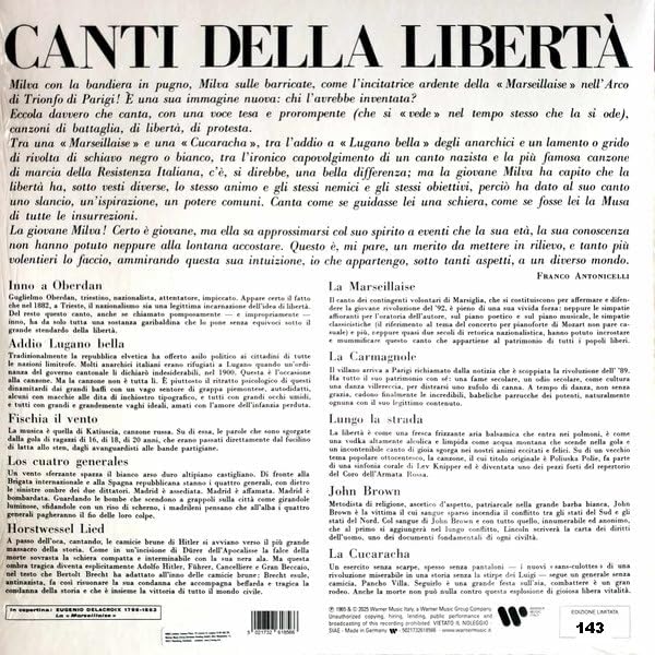 Canti Della Liberta' Red) (Rsd 2025