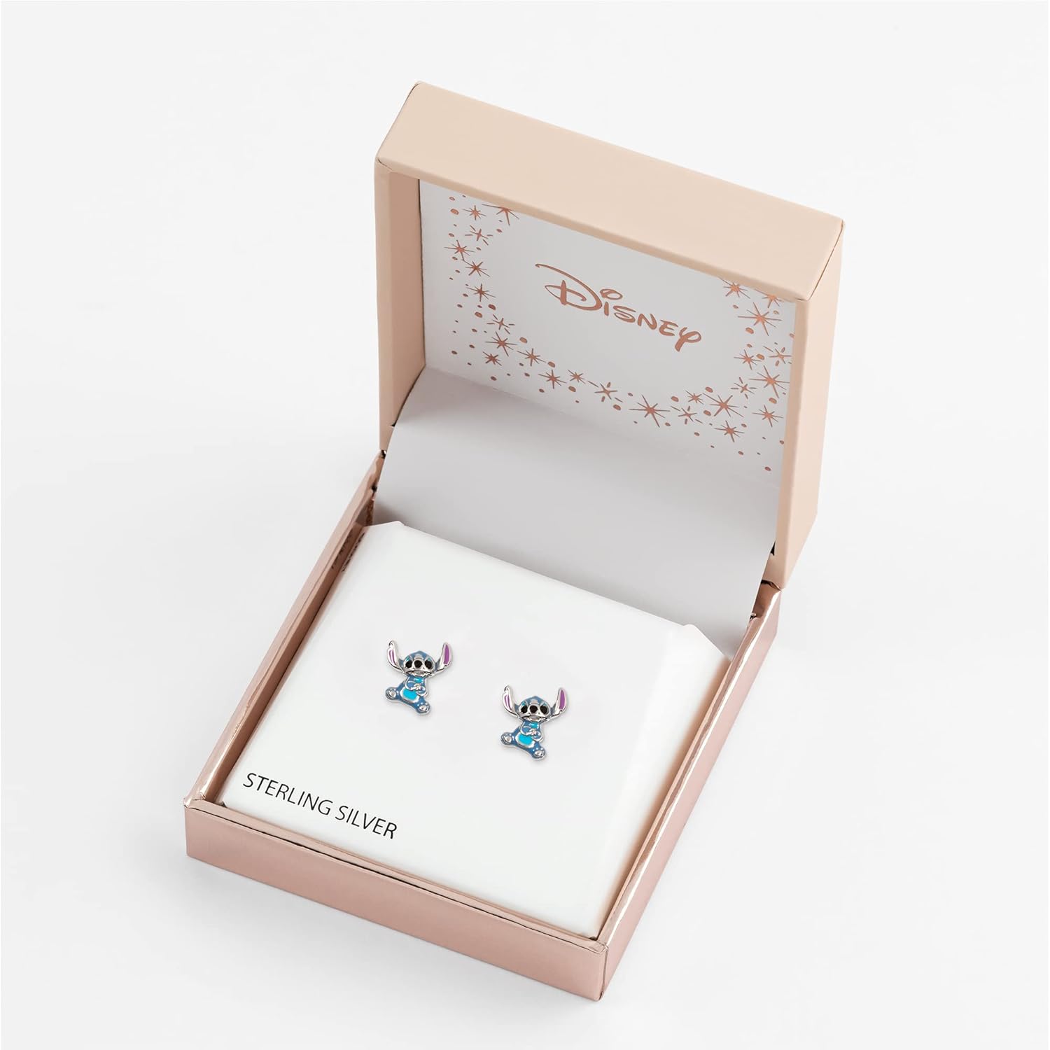 Disney Lilo & Stitch Sterling Silver Blue Enamel Stitch Stud Earrings E906250RRHL.PH