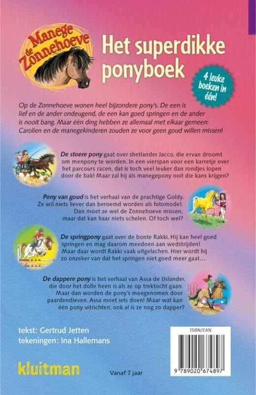 Uitgeverij Kluitman - Manege de Zonnehoeve - Het superdikke ponyboek