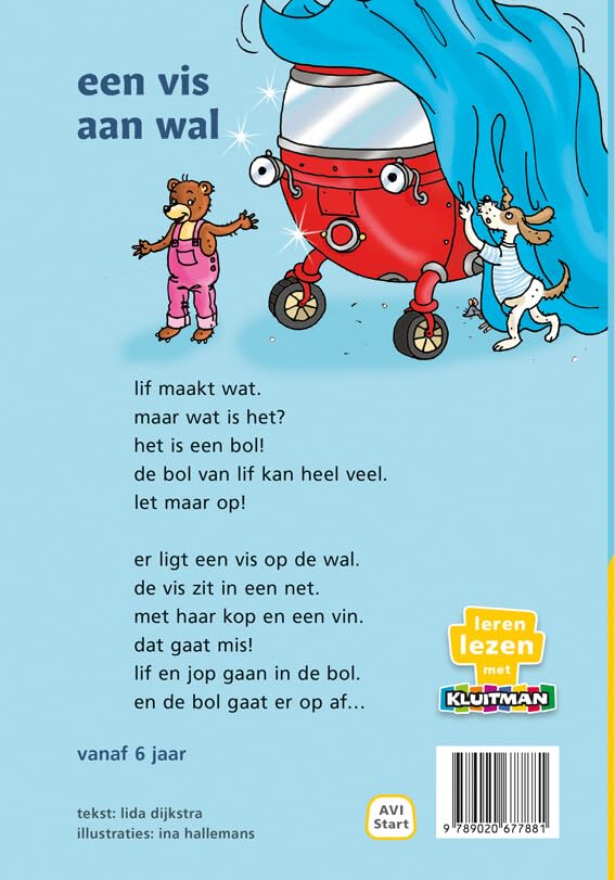 Uitgeverij Kluitman - De bol van lif een vis aan wal - AVI Start