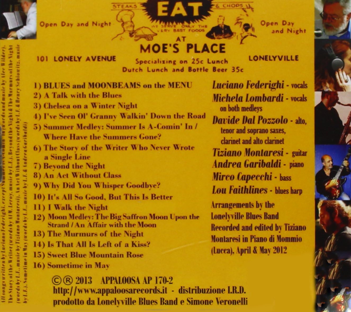 Blues & Moonbeams on Menu