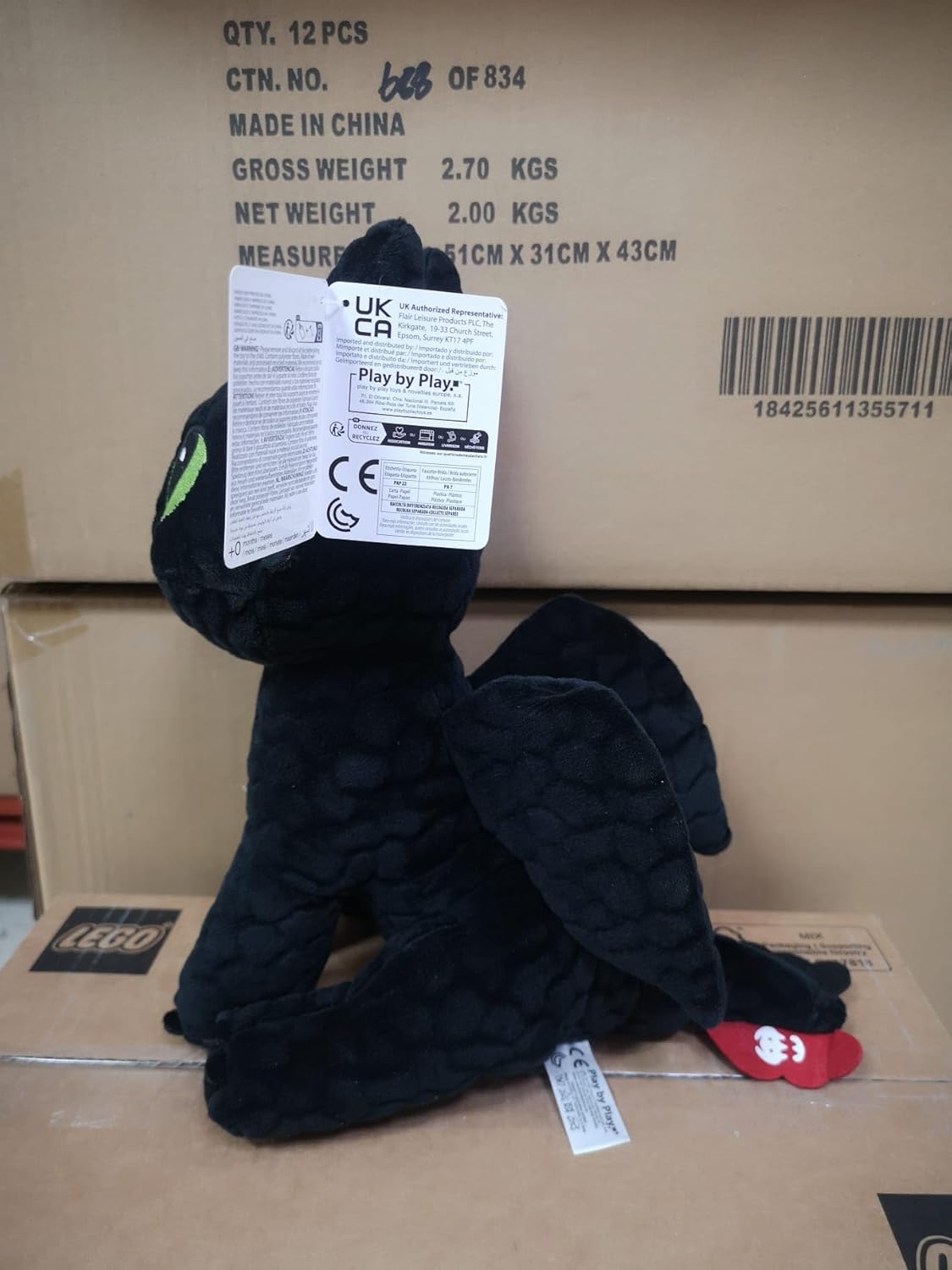 Playbyplay Plüschtier zum Trainieren Ihres Drachen, 28 cm