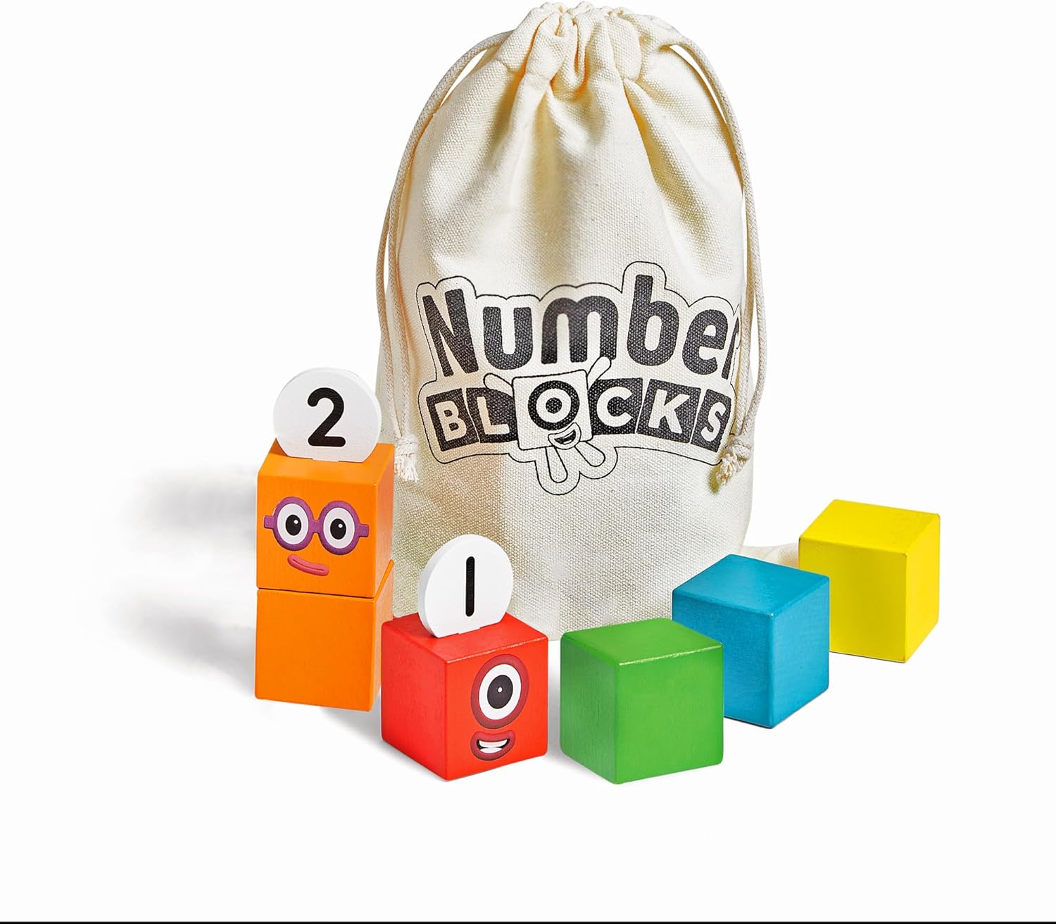 Numberblocks One to Five Wooden Blocks, Wood Stacking Toy, Colour Sorting Counting Cubes, Numbers for Toddlers, Preschool Maths Toys, Toddler Learning Activities, Kids Birthday Gift
