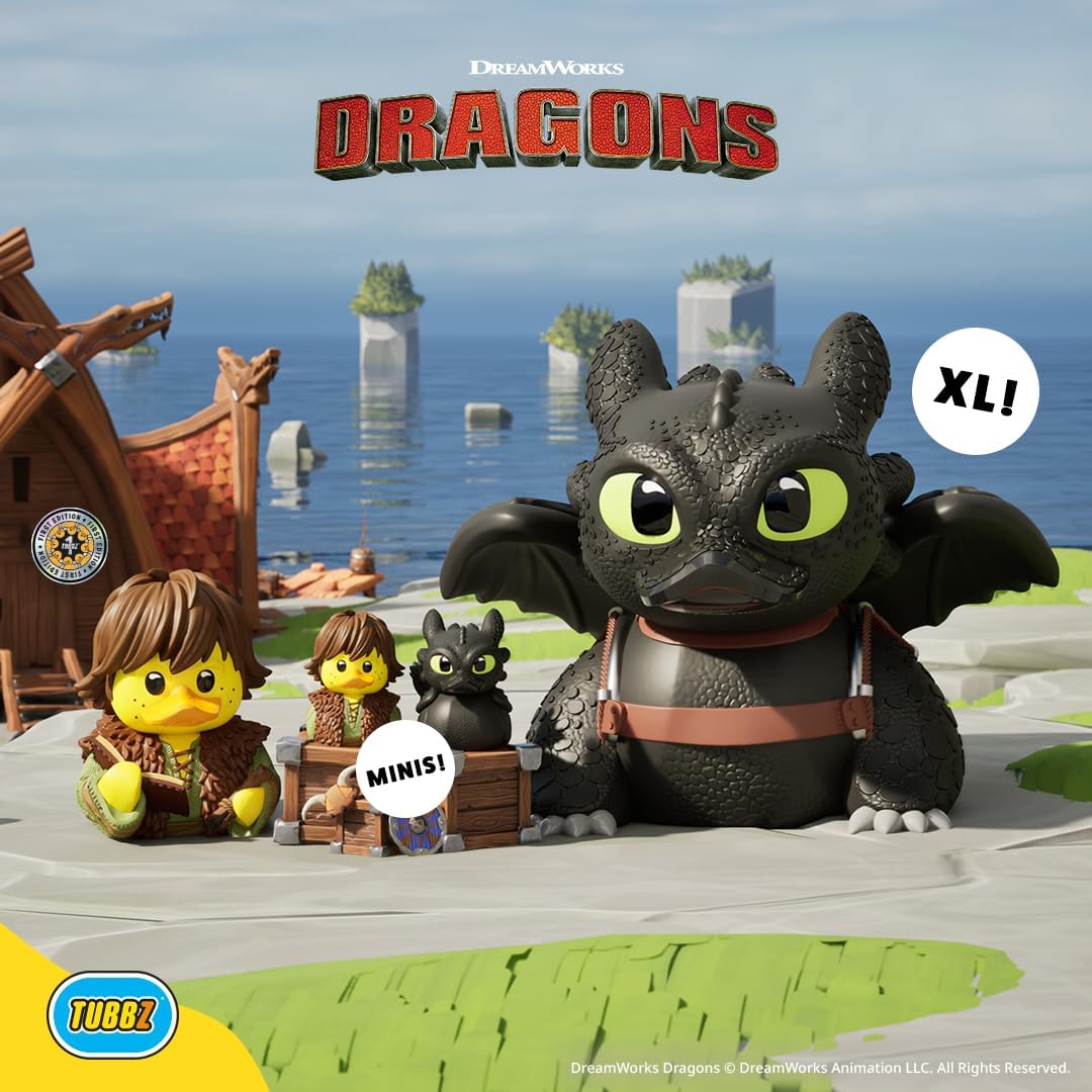 TUBBZ Mini: How To Train Your Dragon - Toothless Cosplaying Rubber Duck Vinyl Figure