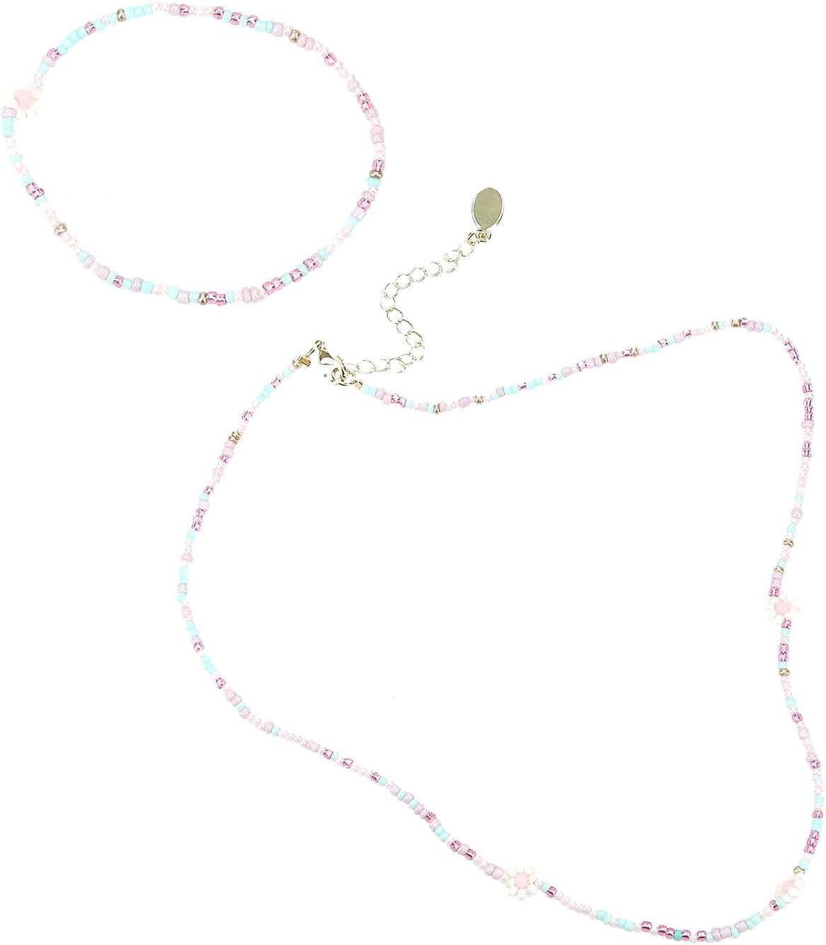 Topmodel - Necklace And Bracelet Set Summer Feeling - Soft-Colored (413547)