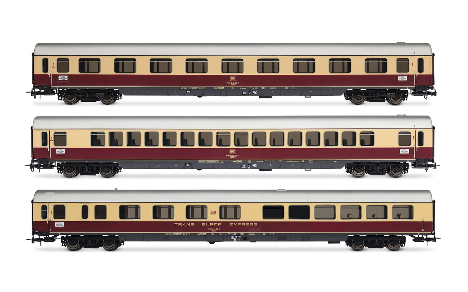 HR4373 DB, 3-unit pack TEE Bavaria (Apmz, Avmz + ARDm), red/beige livery, ep. IV Passenger Coaches