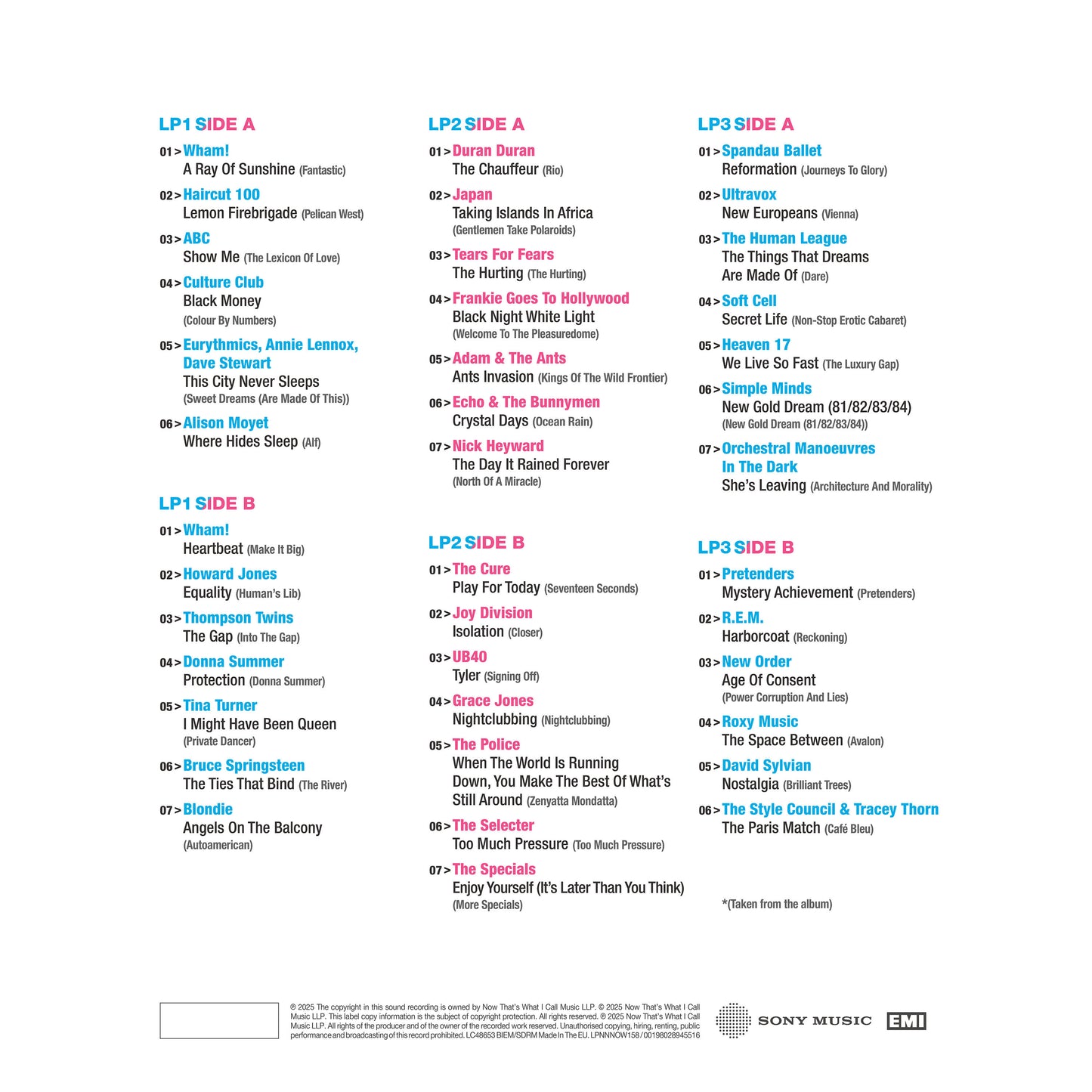 NOW That's What I Call an Era: The Albums 1980-1984