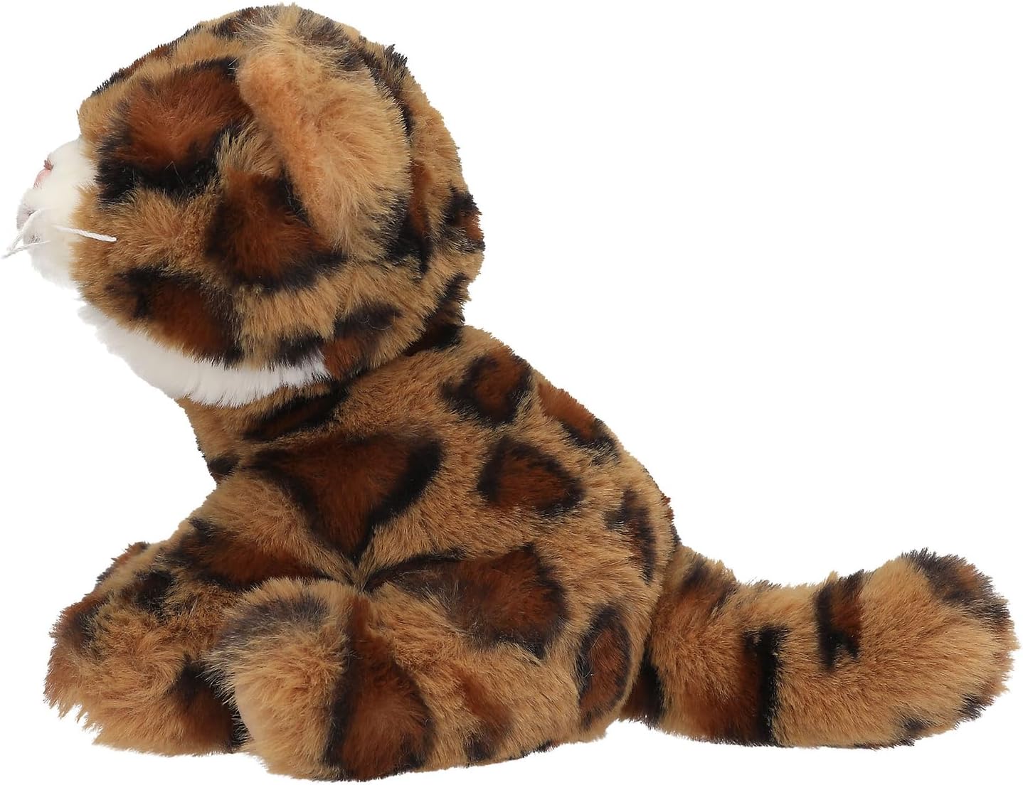 Depesche 13517 TOPModel - Knuffel kat met leo patroon, ca. 16 cm hoog knuffel met bruine ogen en roze neus