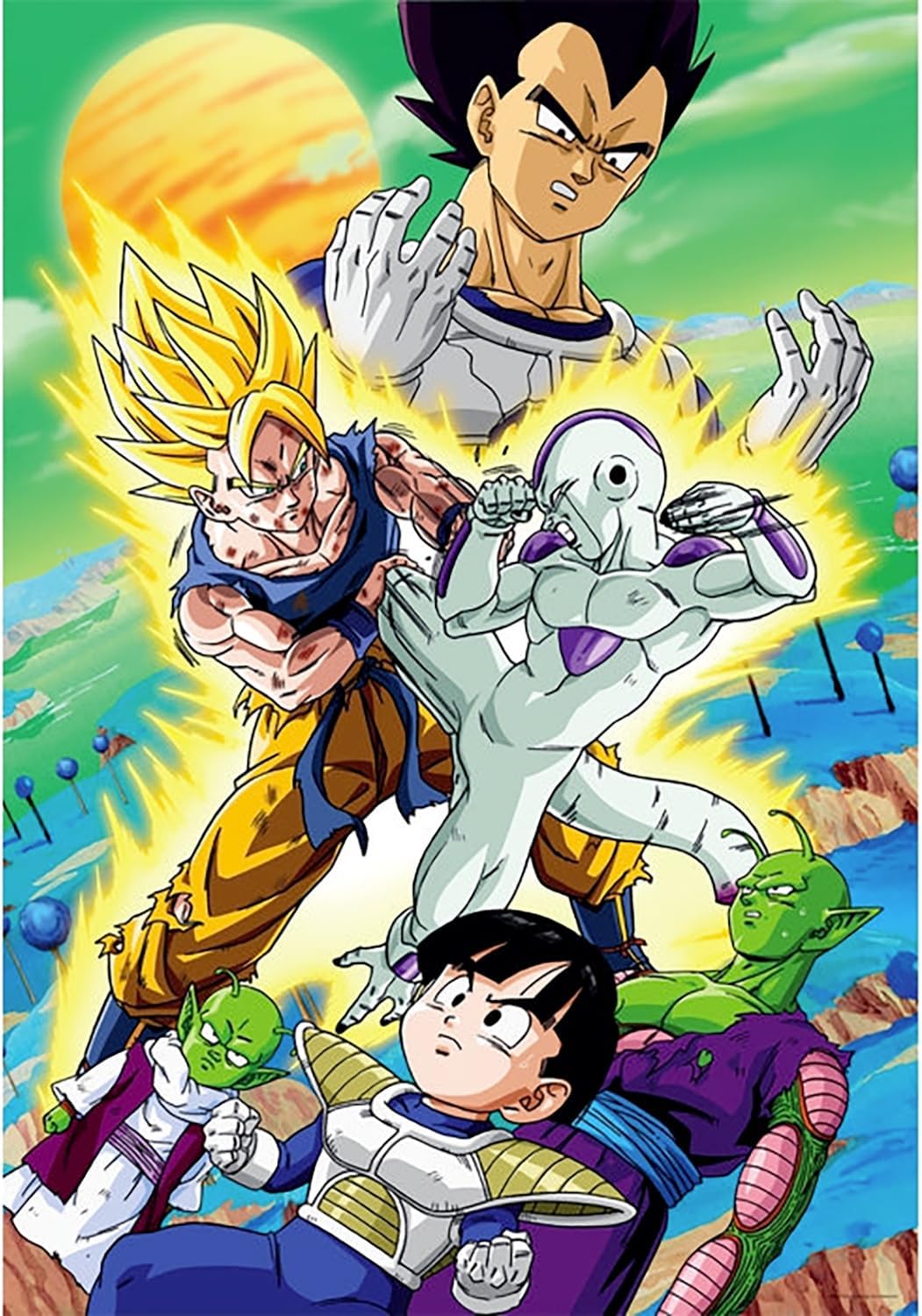 Clementoni - Puzzel met 1500 stukjes voor volwassenen en jongens, illustratie Dragon Ball met poster, uit de anime-serie, compacte doos, cadeau-idee voor dames en heren, Made in Italy, 59,5 x 84,5 cm