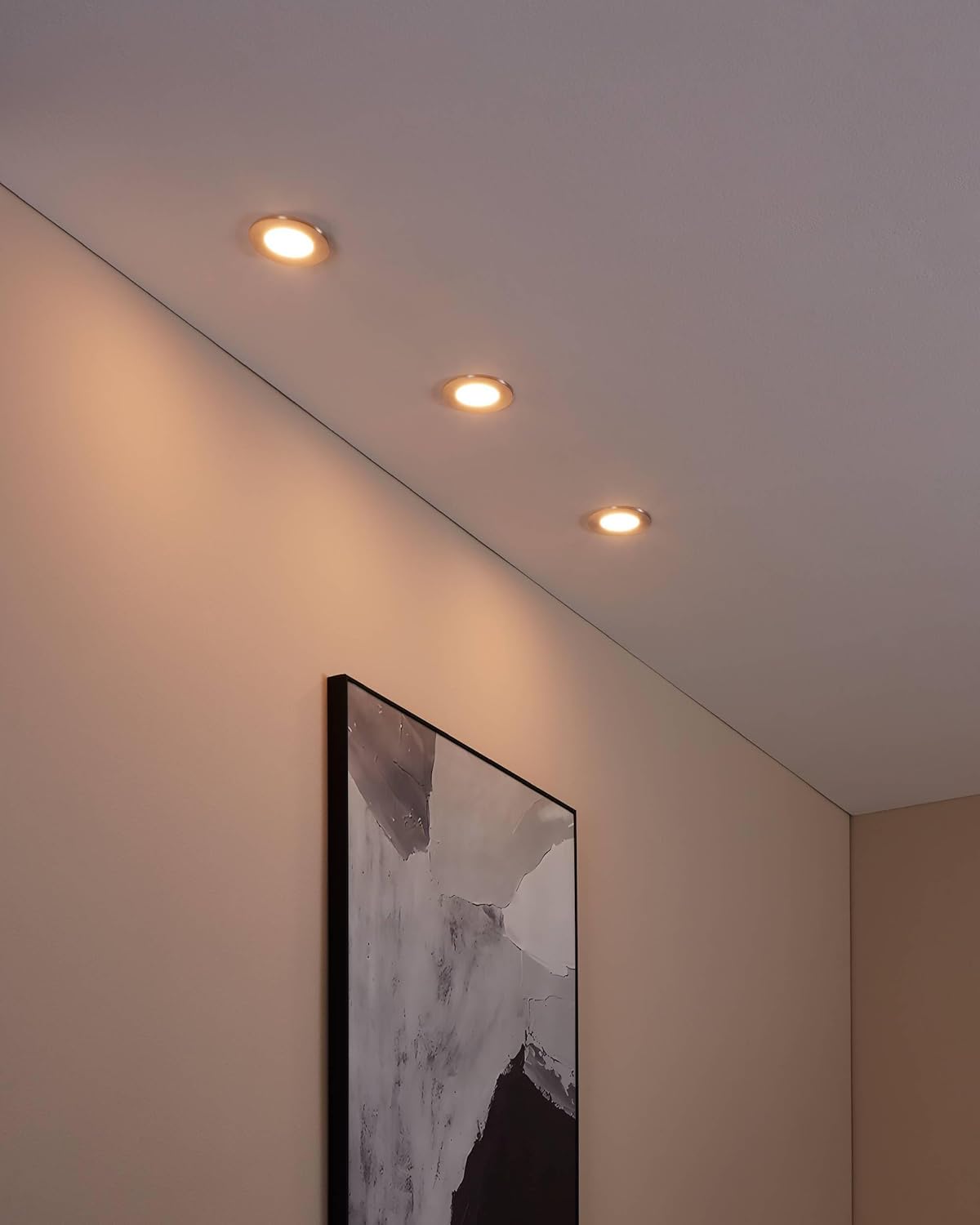Eglo Fueva-Z Smart Recessed Led Light Set – 3X +8.5Cm – Brushed Steel – Zigbee & Bluetooth