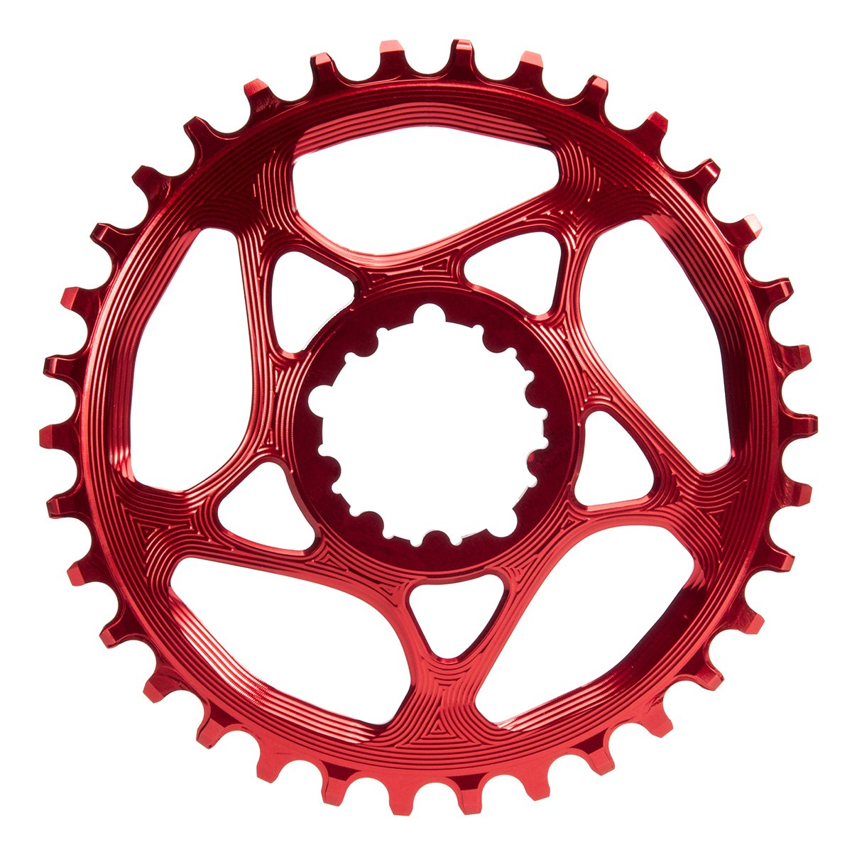 AbsoluteBLACK, Round Sram Direct Mount Boost chainring N/W, RED, 34T, ROUND