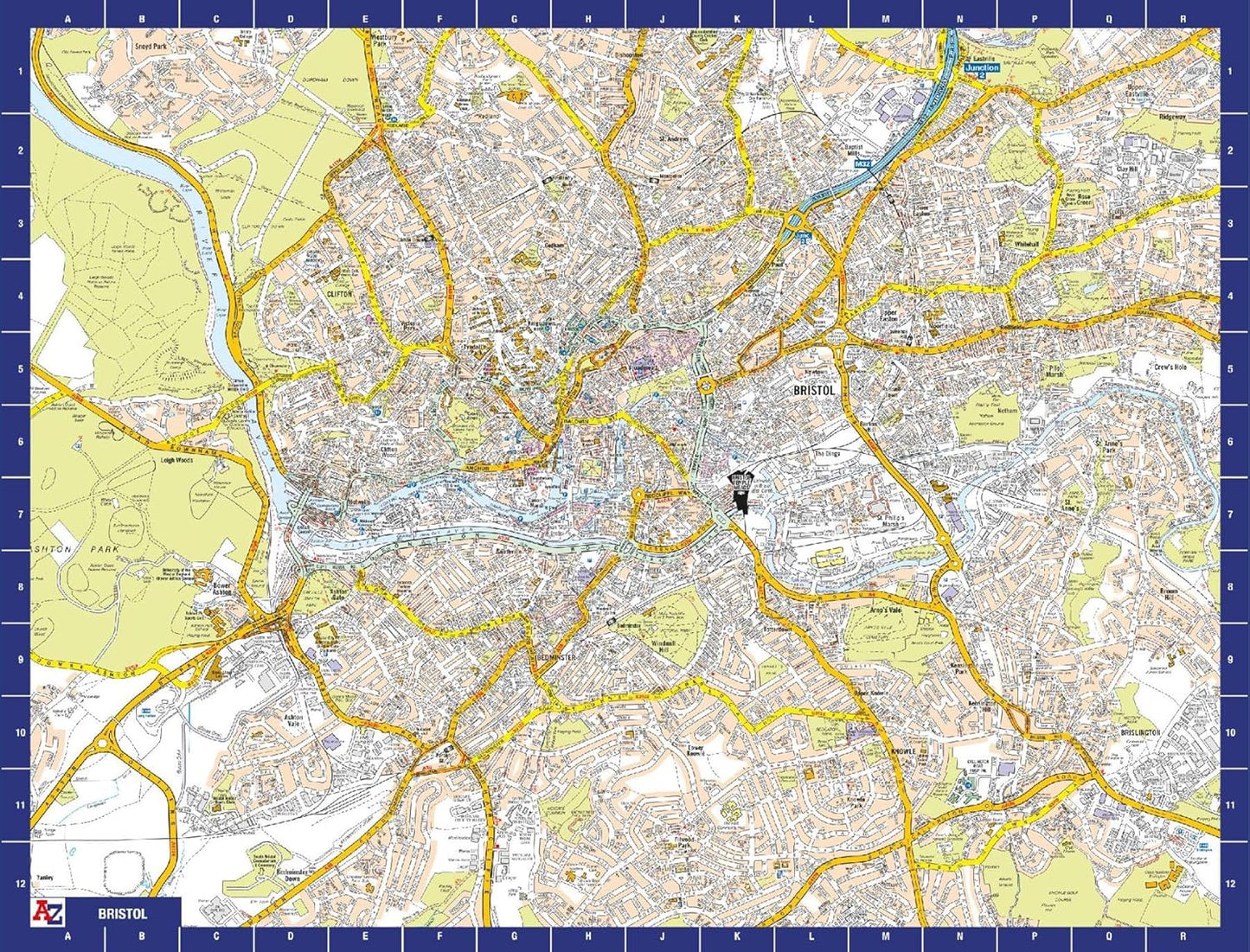 A to Z Map of Bristol Jigsaw Puzzle For Adults - 1000 Piece Jigsaw Puzzle Gift - Map jigsaw Puzzles, Map Gift