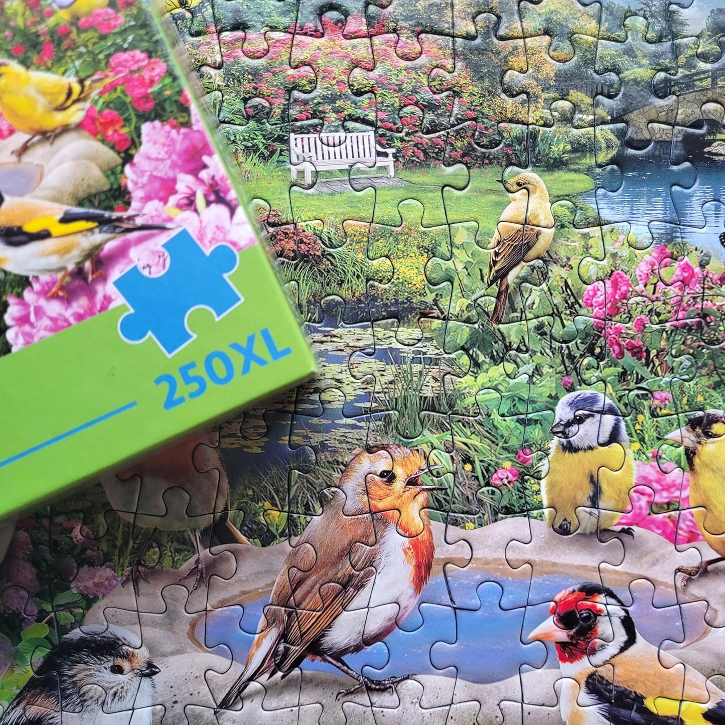 Birdsong by the Stream | 250XL Piece Jigsaw Puzzle | Countryside Jigsaw Puzzle | Extra Large Piece Jigsaw Puzzle for Adults | Premium 100% Recycled Board | Great Gift for Adults | Gibsons Games