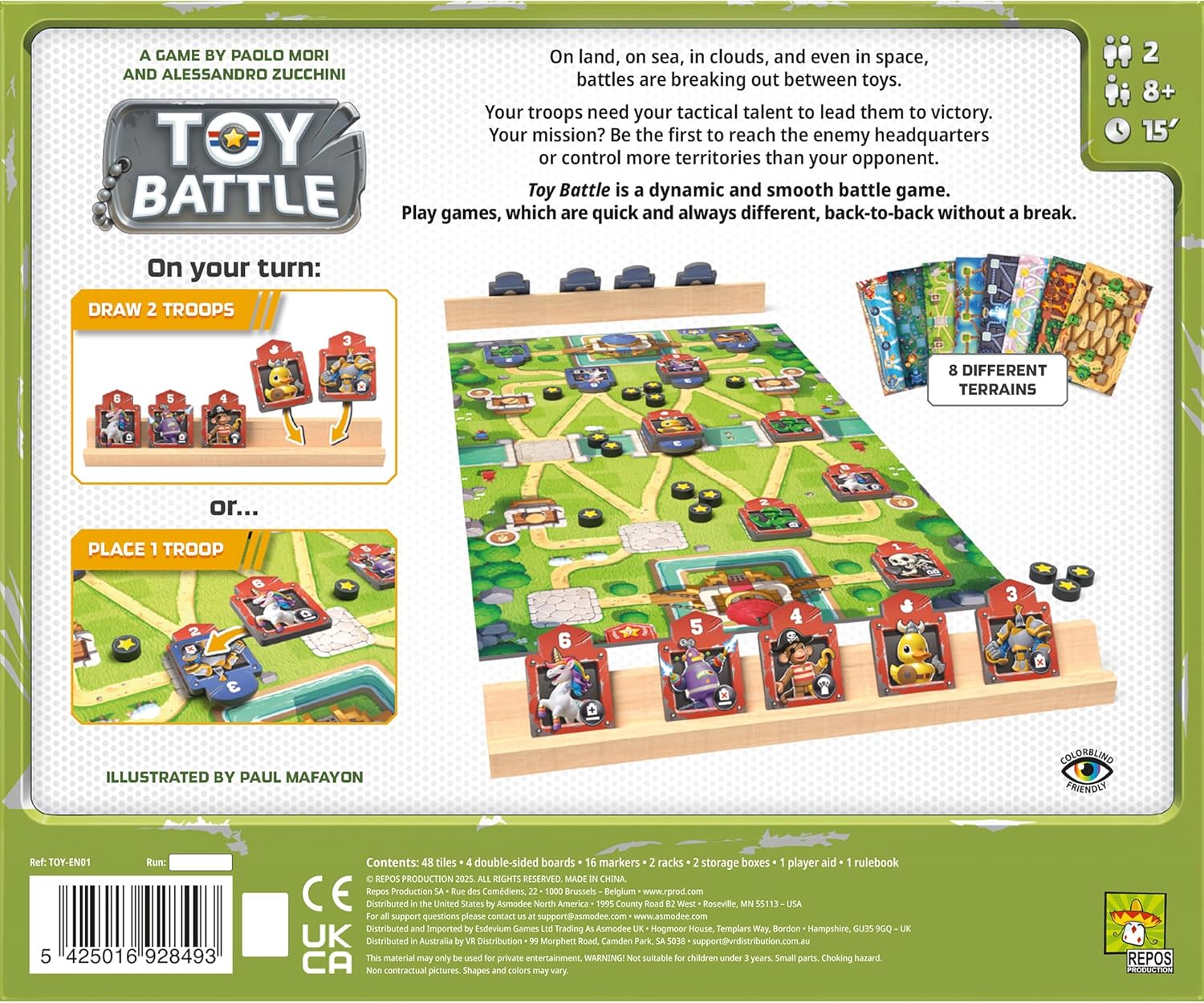 Toy Battle | Board Game | Ages 8+ | 2 Players | 30+ Minutes Playing Time
