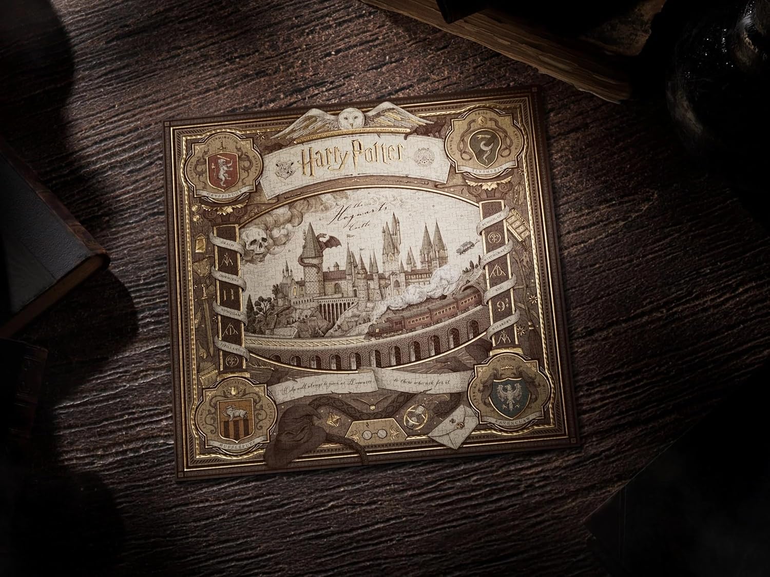 theory11 Harry Potter Jigsaw Puzzle - 1,000 Piece Jigsaw Puzzle - Officially Licensed Harry Potter Merchandise & Collectibles - Precision Fit and Premium Quality - Intermediate Puzzle