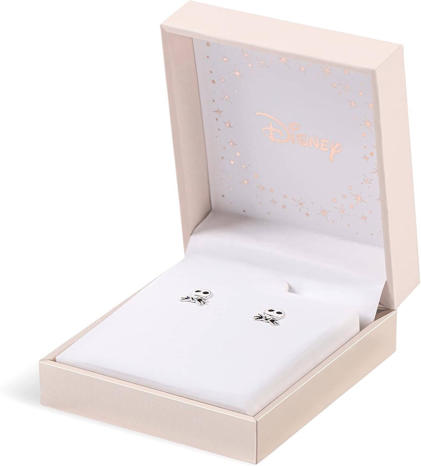 Disney Nightmare Before Christmas Jack Skellington Sterling Silver Enamel Stamp Stud Earrings