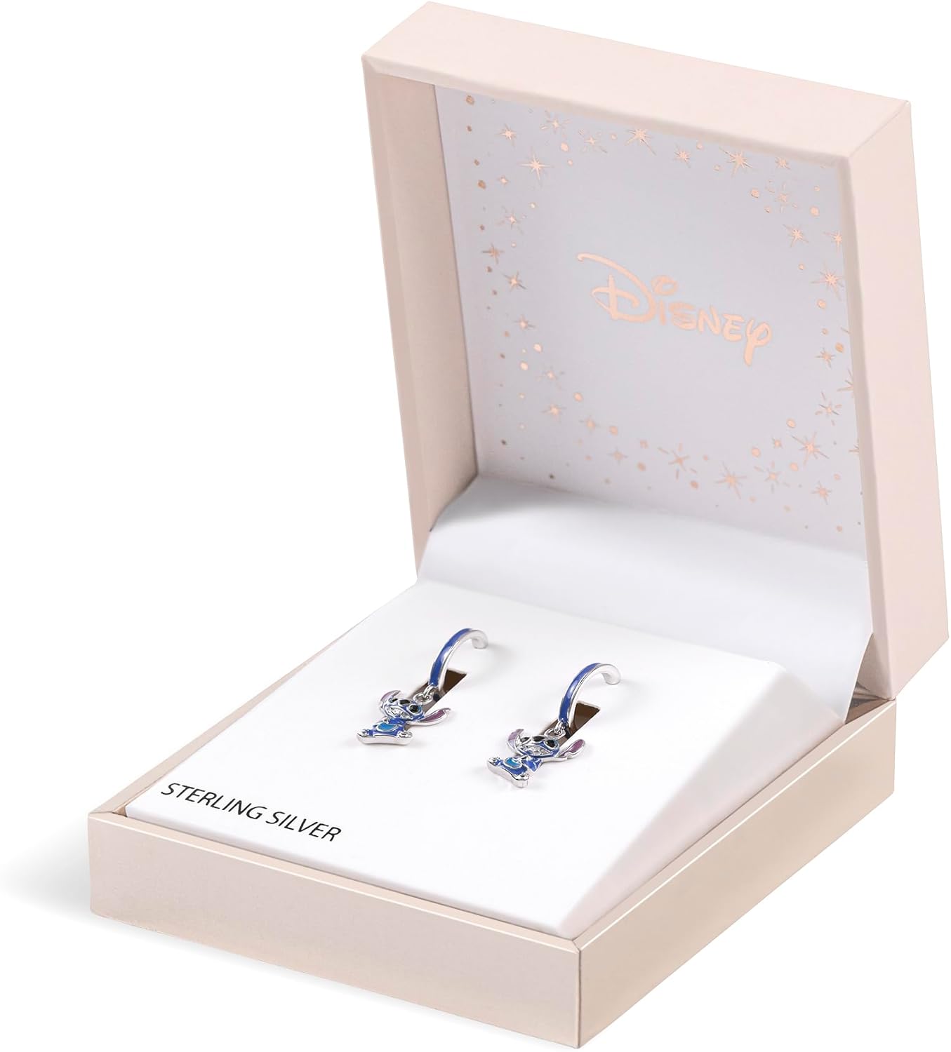 Stitch Girls Sterling Silver Charm Huggie Hoop Enamel Earrings E906533RRHL.PH