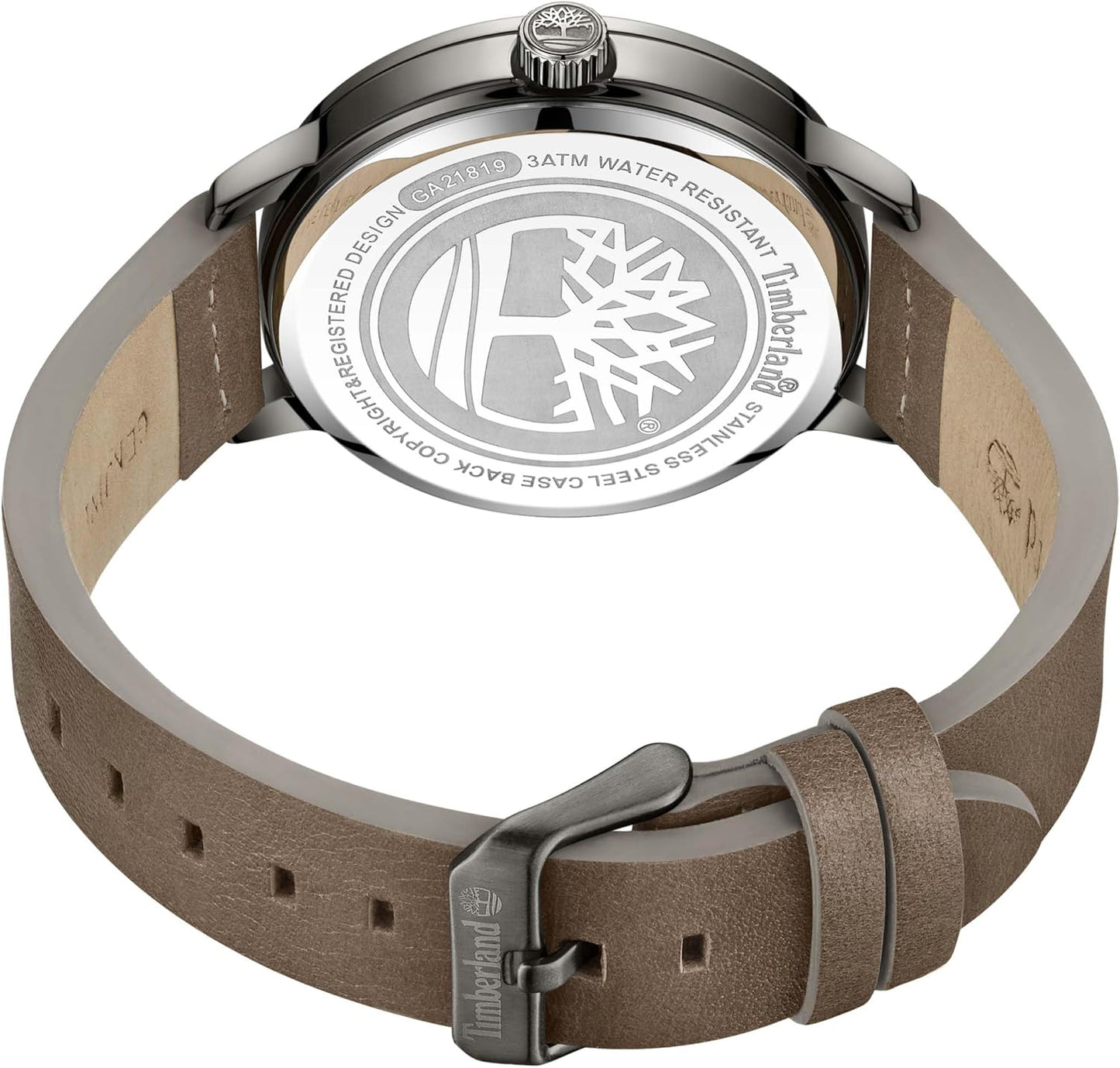 Timberland Goffstown Gun Brown Leather Strap 3ATM Watch