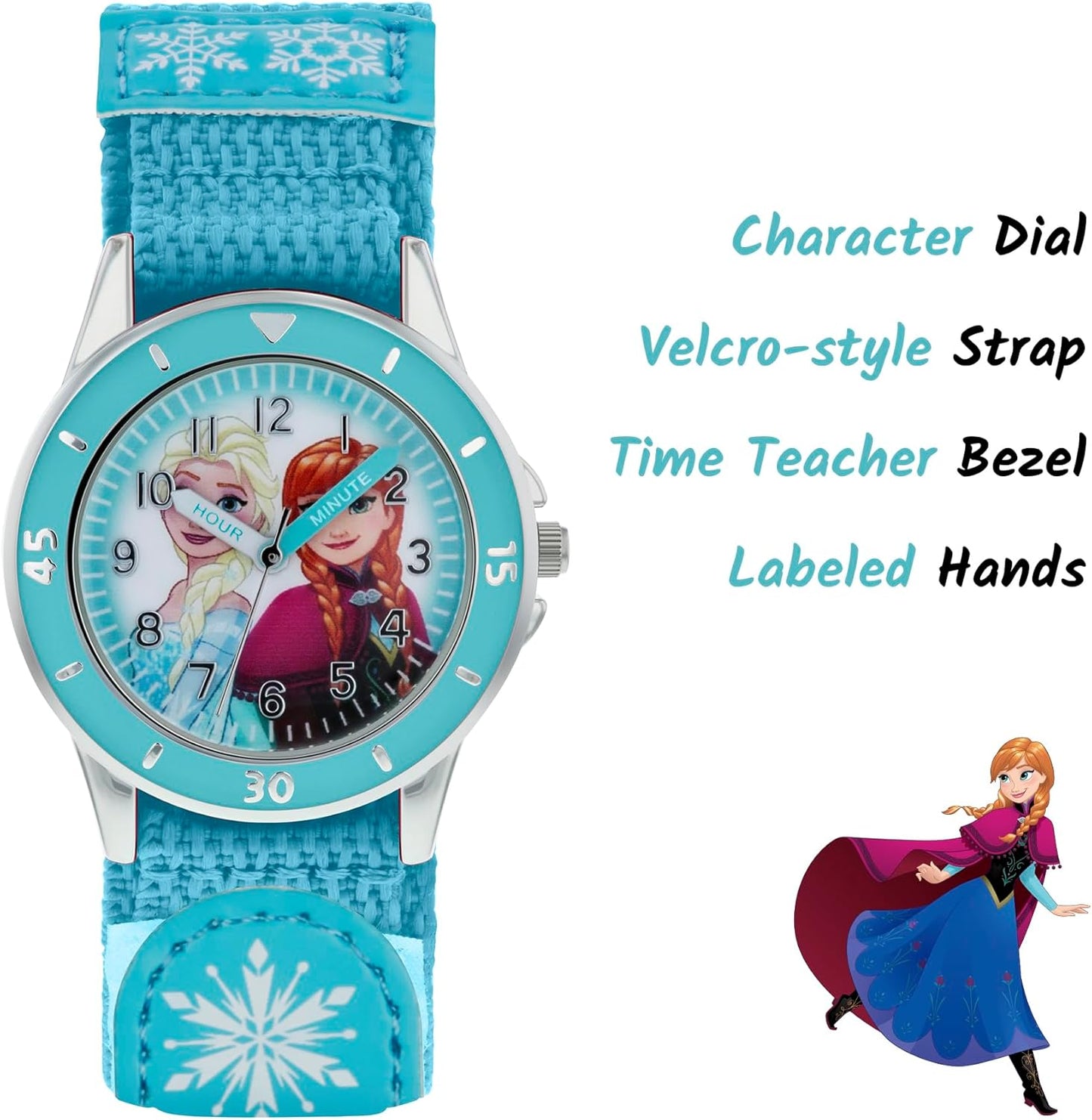 Disney Frozen Blue Fabric Strap Watch FZN5014