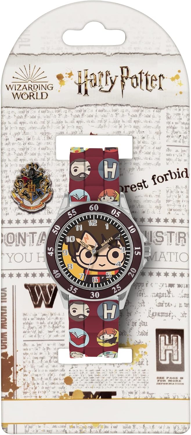 Warner Brothers Harry Potter Brown Printed Time Teacher Strap Watch HP9049